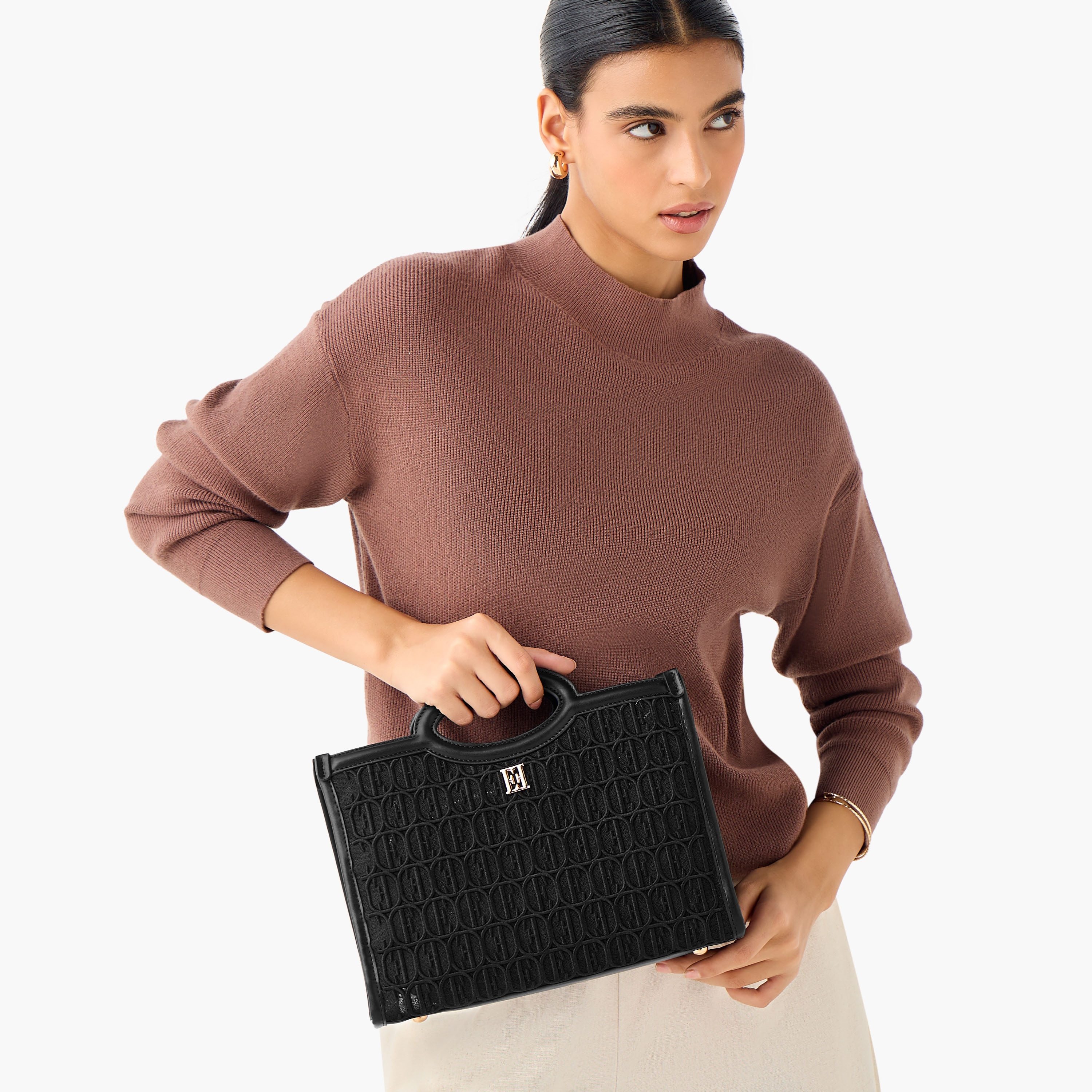 شنطة توتي مطرزة بحزام قابل للتعديل وشنطة صغيرة من إيل-women-bagsandwallets-handbags-image-2