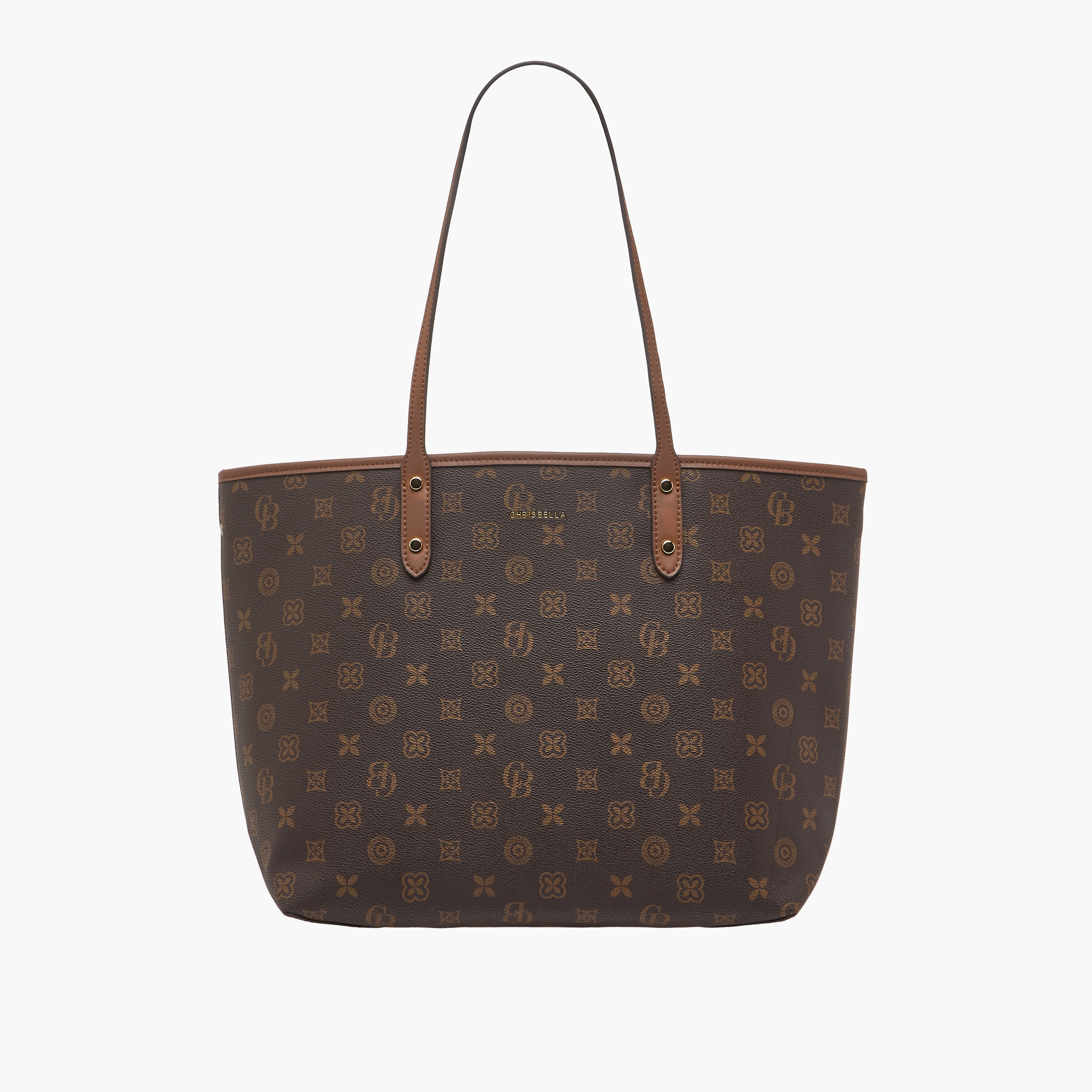 Chrisbella Printed Tote Bag with Top Handles-women-bagsandwallets-handbags-image-1