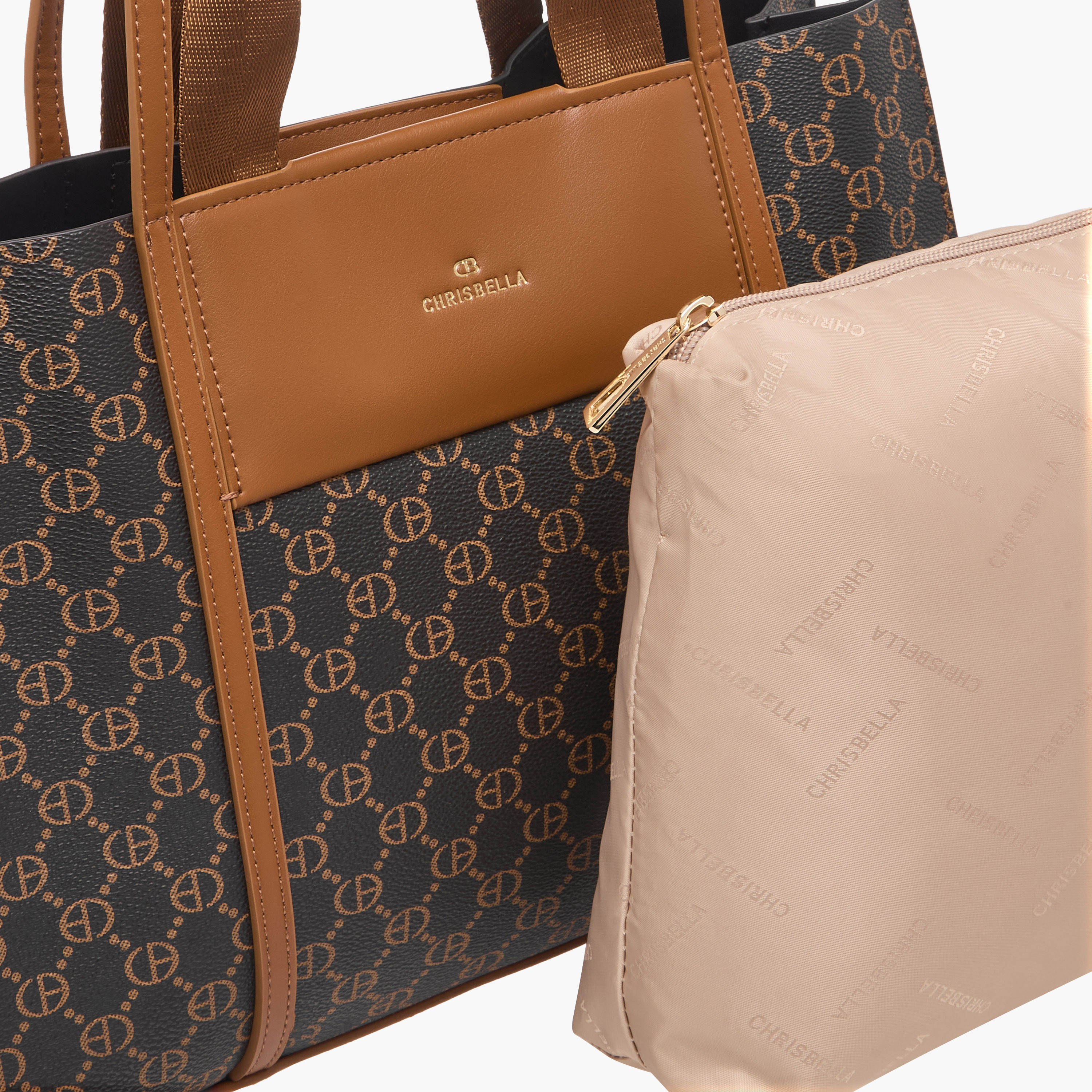 Chrisbella Monogram Print Tote Bag with Top Handles-women-bagsandwallets-handbags-image-7