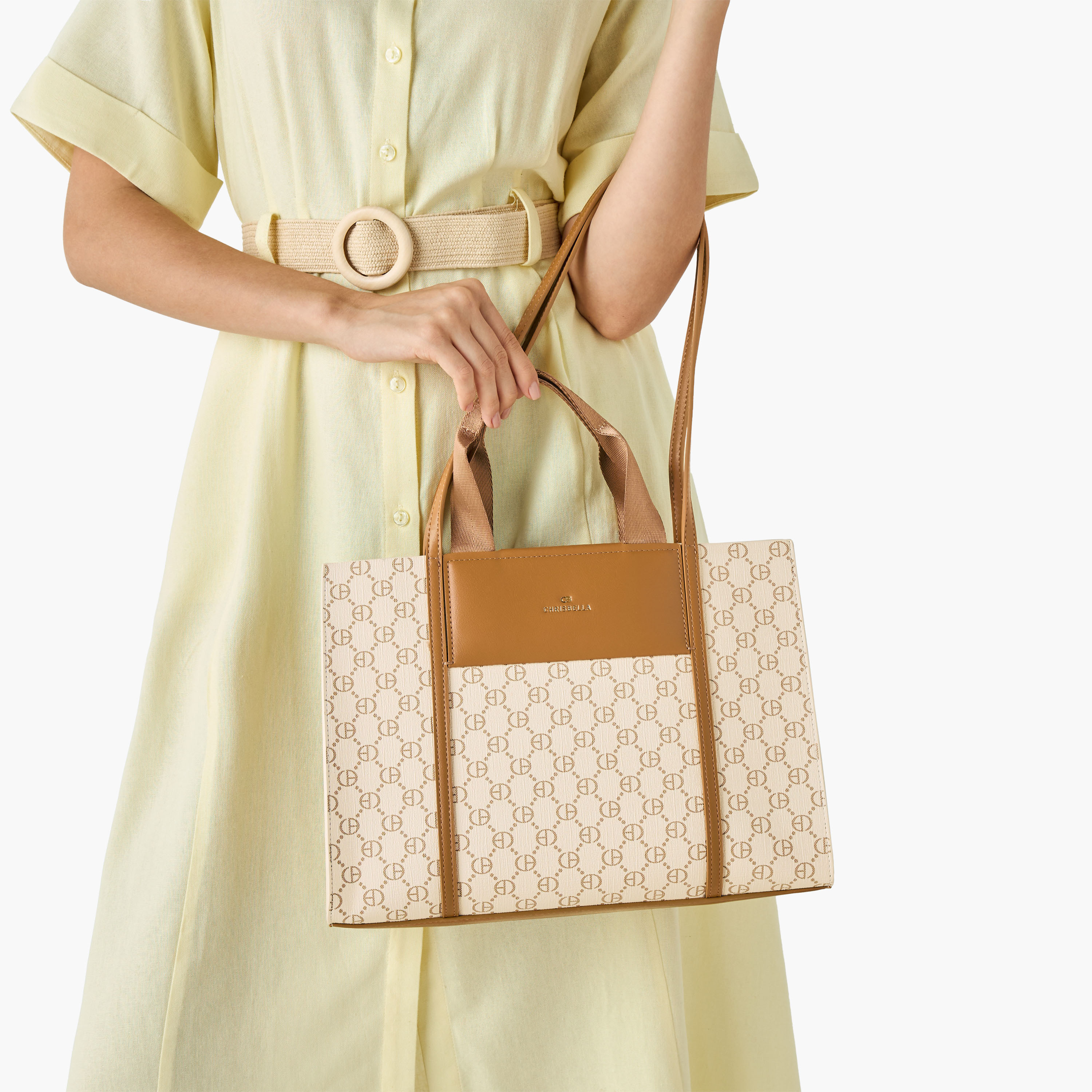 Chrisbella Monogram Print Tote Bag with Top Handles-women-bagsandwallets-handbags-image-10
