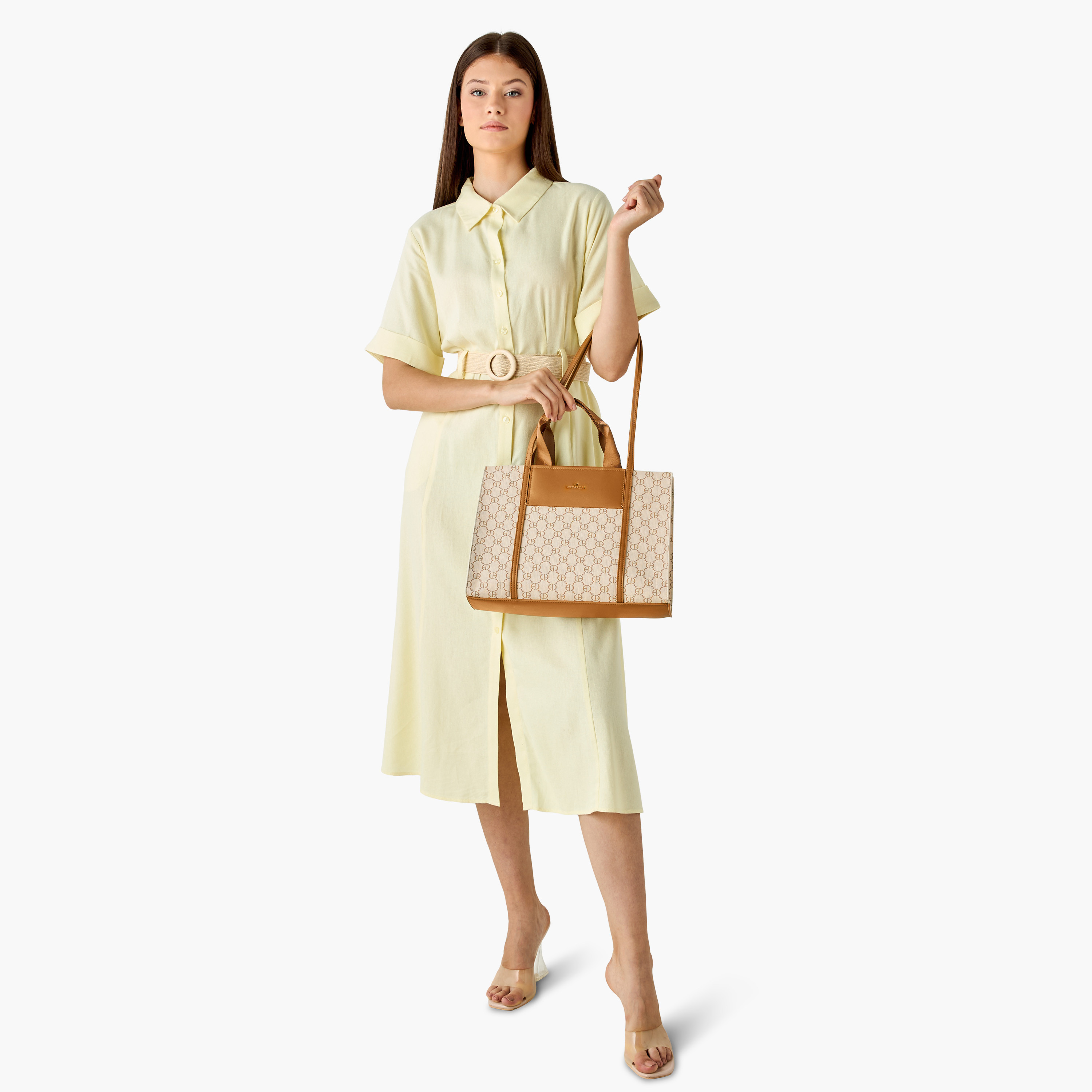 Chrisbella Monogram Print Tote Bag with Top Handles-women-bagsandwallets-handbags-image-2