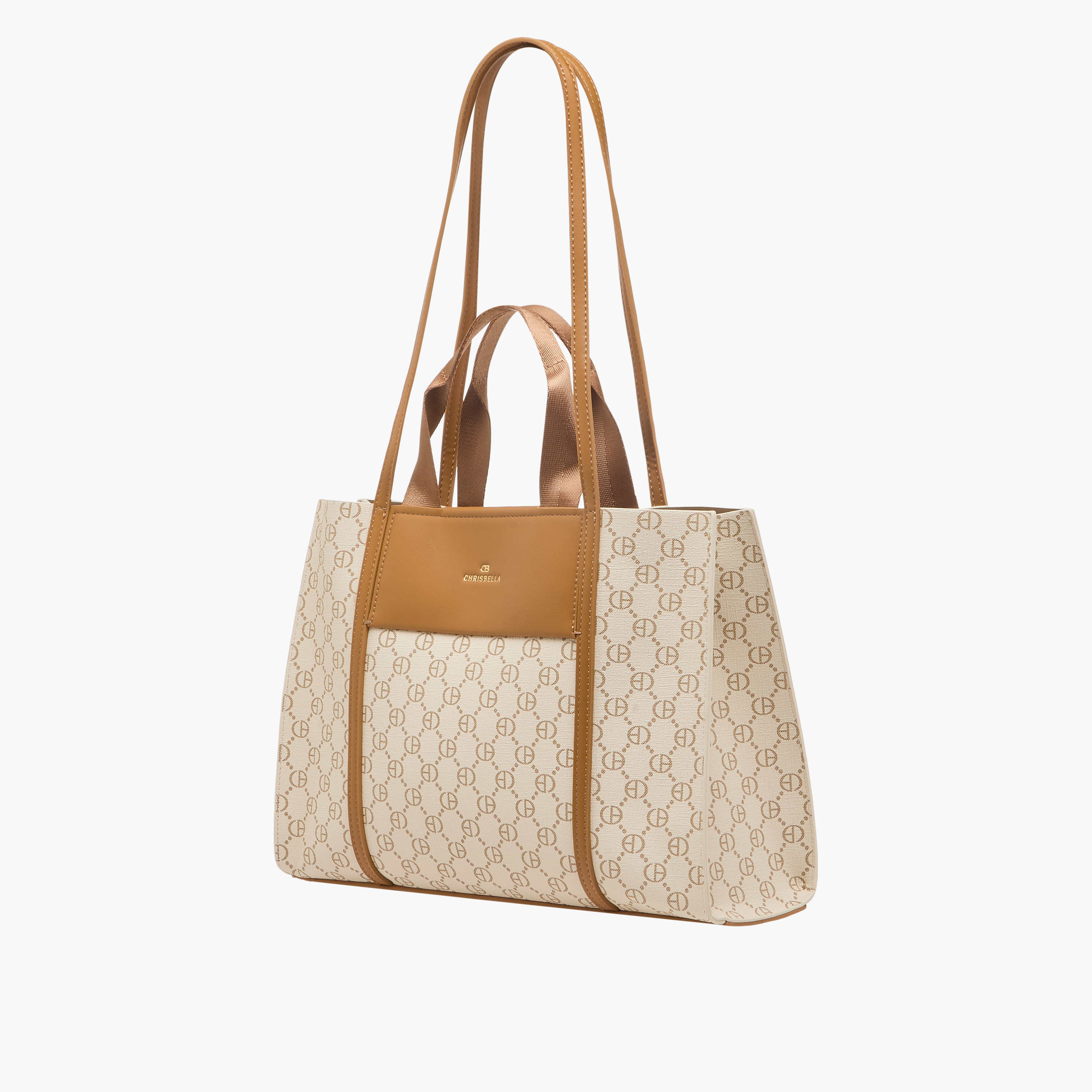 Chrisbella Monogram Print Tote Bag with Top Handles-women-bagsandwallets-handbags-image-4