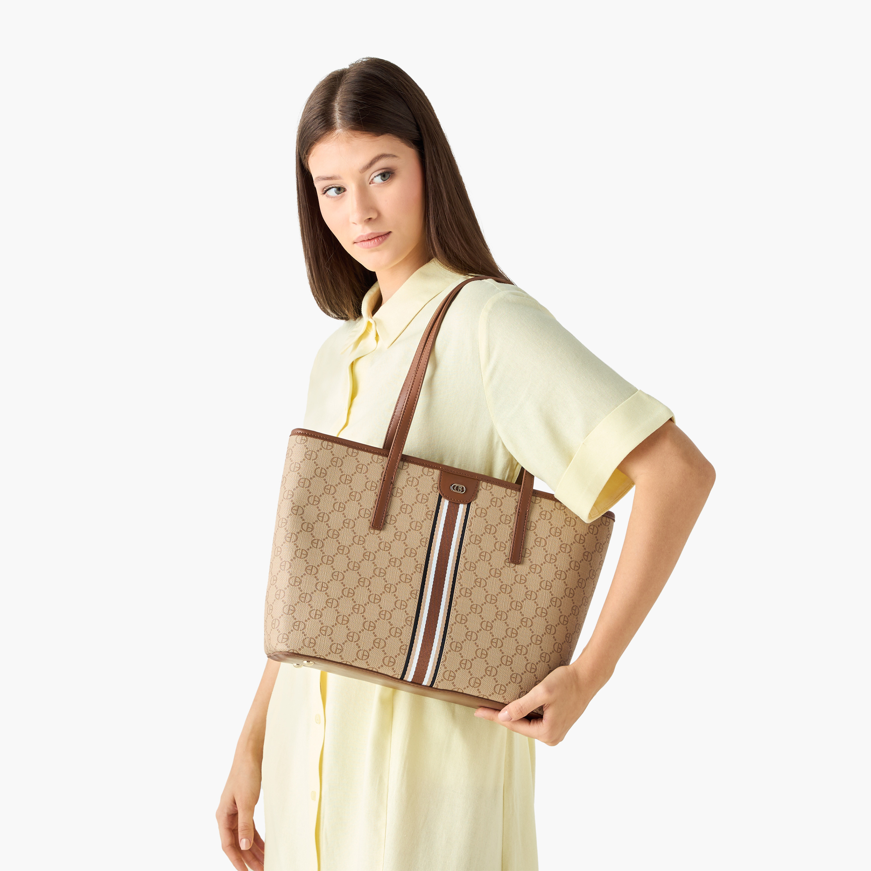 Chrisbella Printed Tote Bag with Wallet-women-bagsandwallets-handbags-image-2