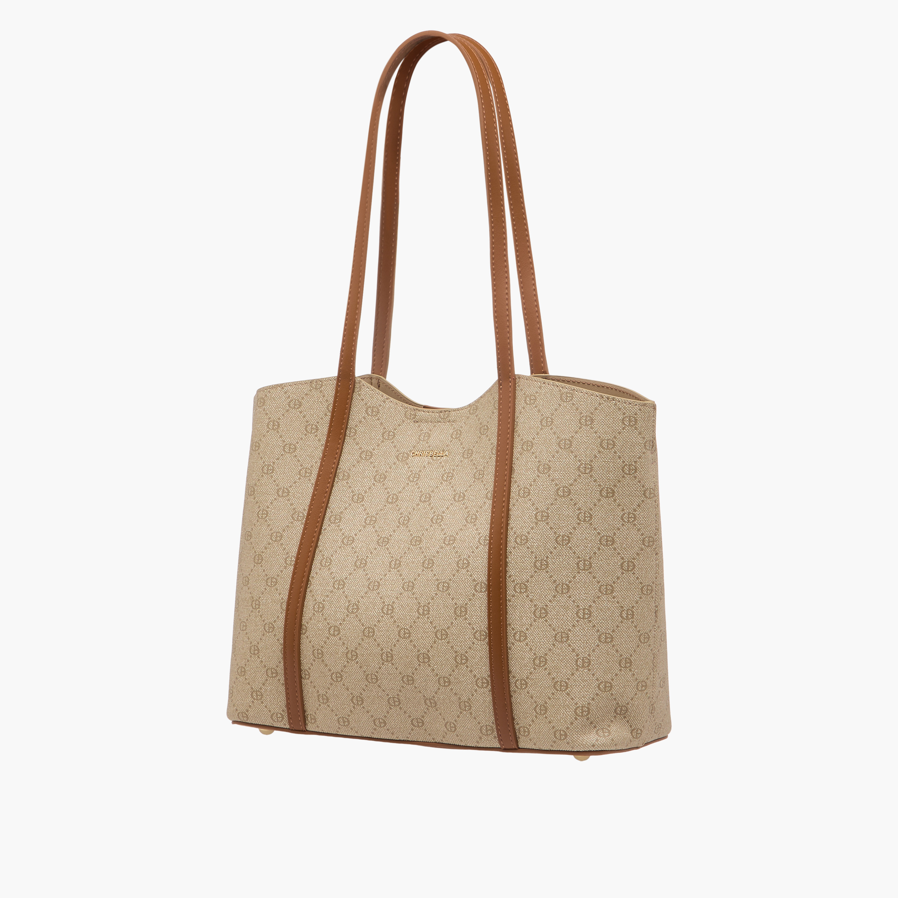 Chrisbella Monogram Print Tote Bag with Zip Around Wallet-women-bagsandwallets-handbags-image-4