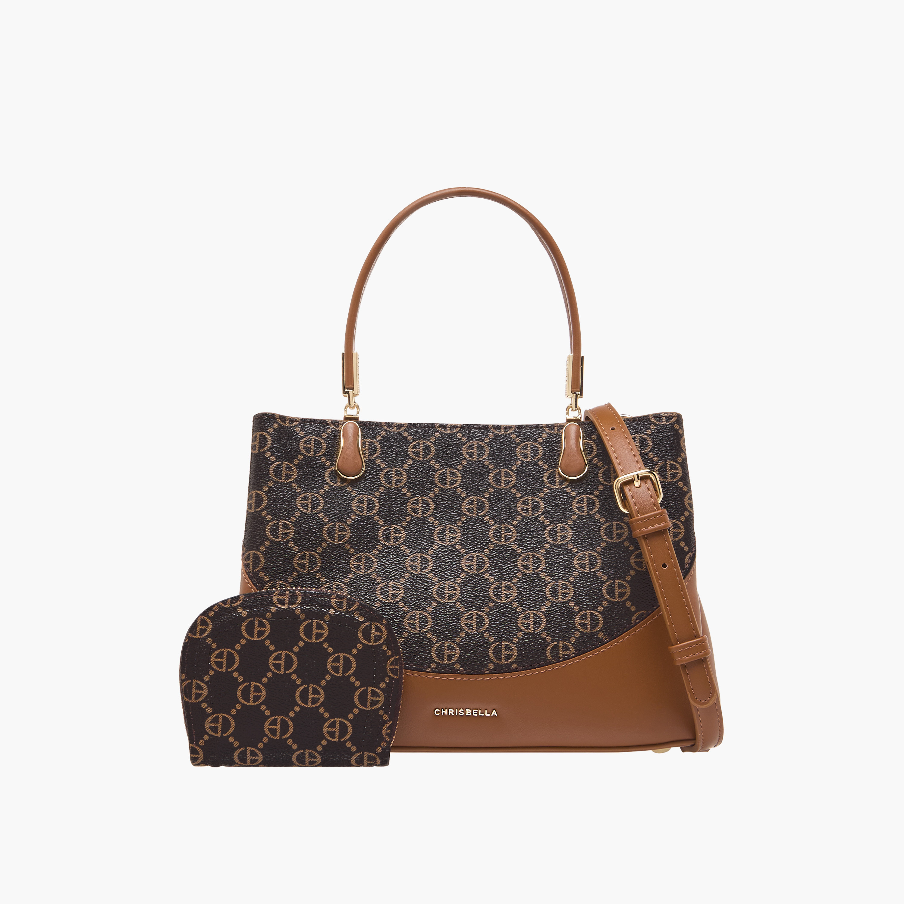 Chrisbella Printed Tote Bag with Wallet-women-bagsandwallets-handbags-image-1