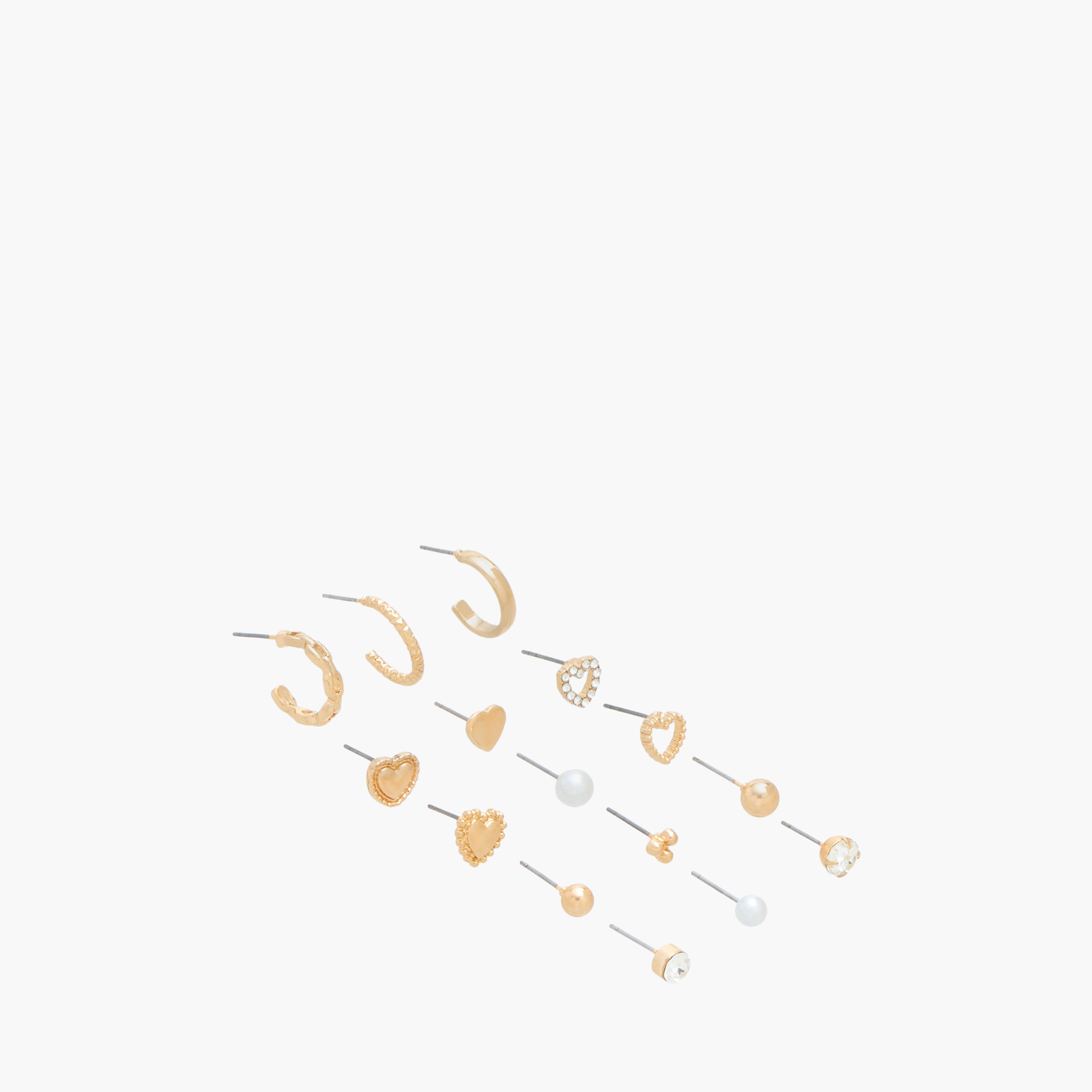 Pack of 15 Gold Tone Assorted Earrings with Pushback Closure-women-watchesandjewellery-jewellery-earrings-image-2