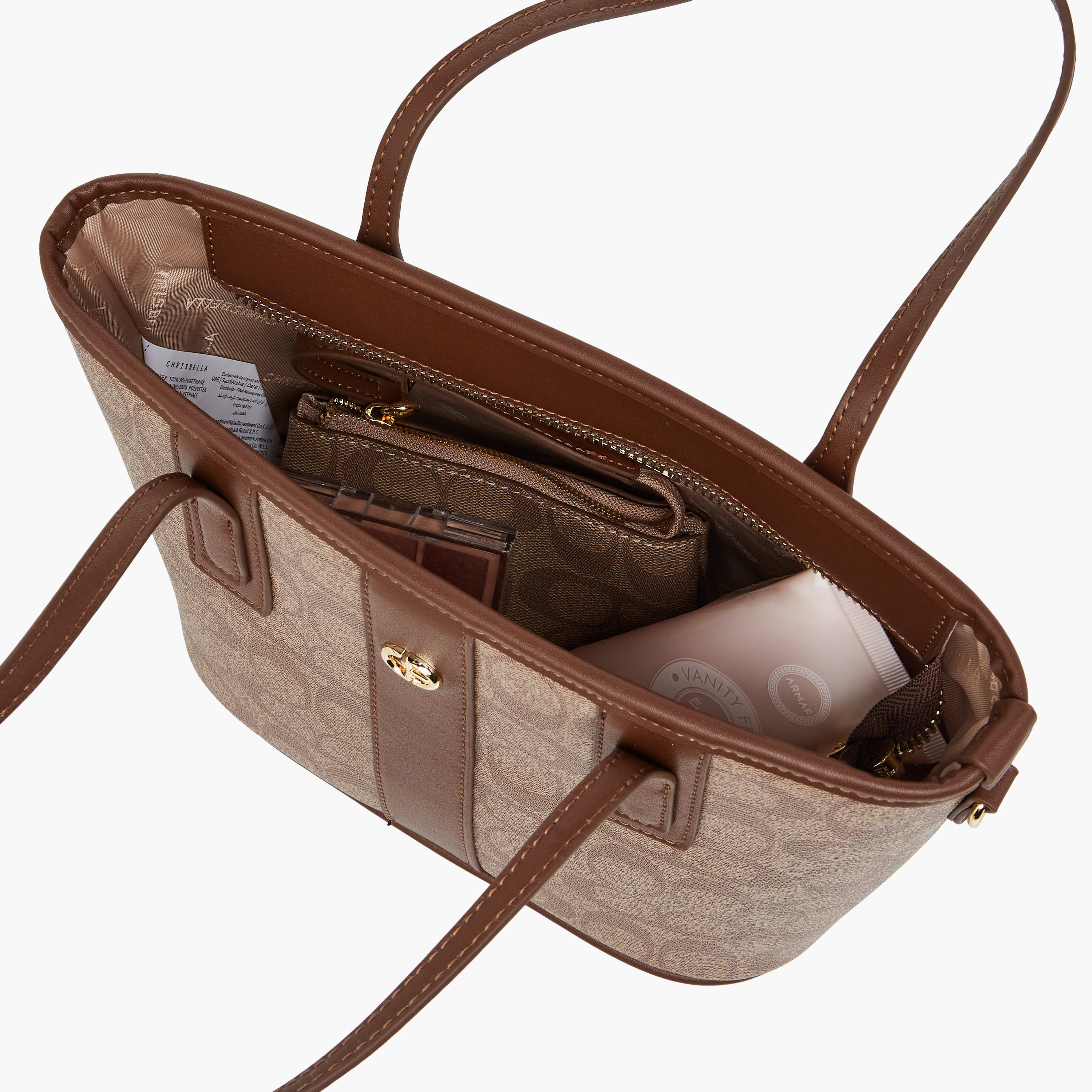 شنطة توتي بطبعات مع شنطة صغيرة من كريسبيلا-women-bagsandwallets-handbags-image-11