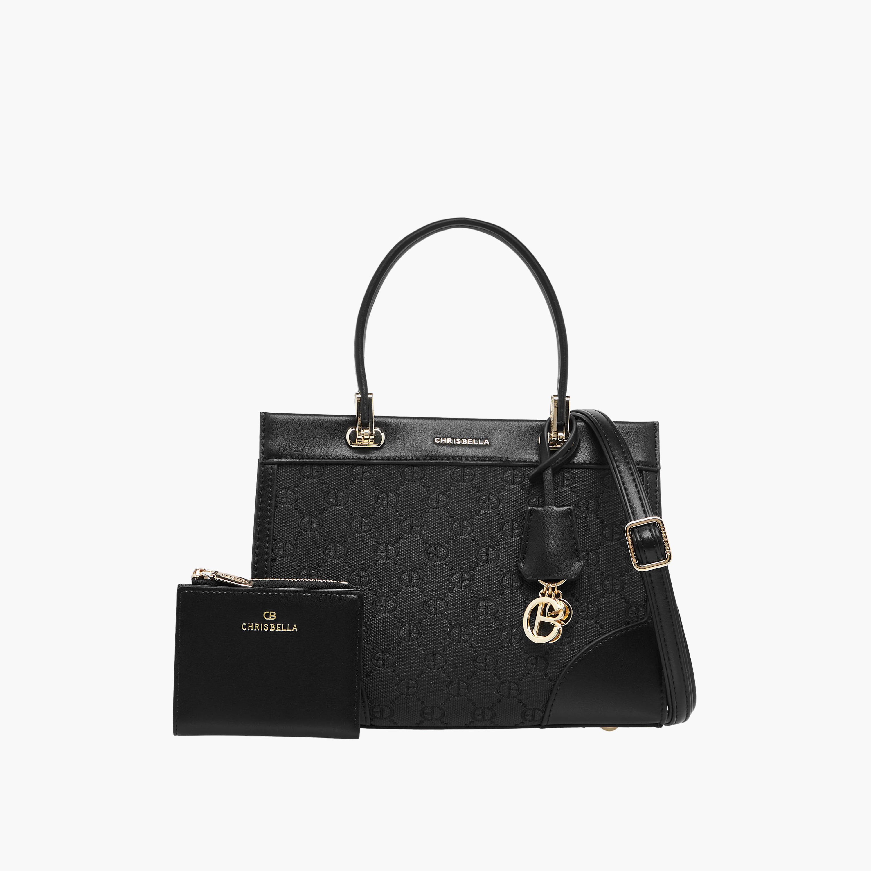 شنطة توتي بارزة الملمس مع محفظة من كريسبيلا-women-bagsandwallets-handbags-image-1