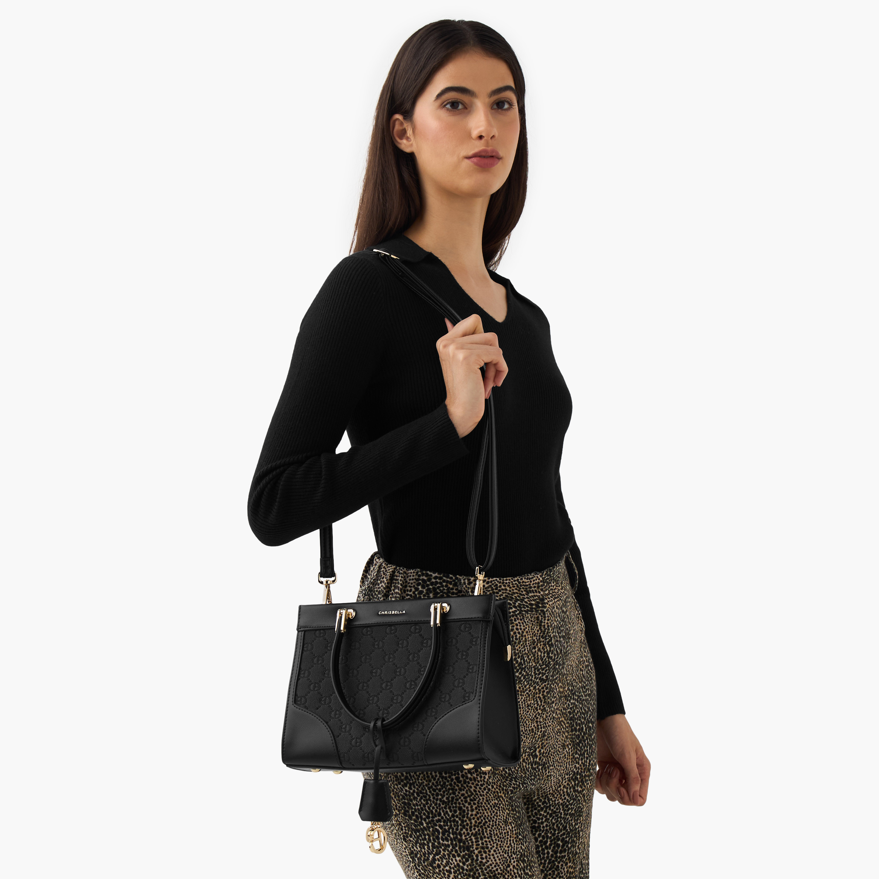 شنطة توتي بارزة الملمس مع محفظة من كريسبيلا-women-bagsandwallets-handbags-image-2