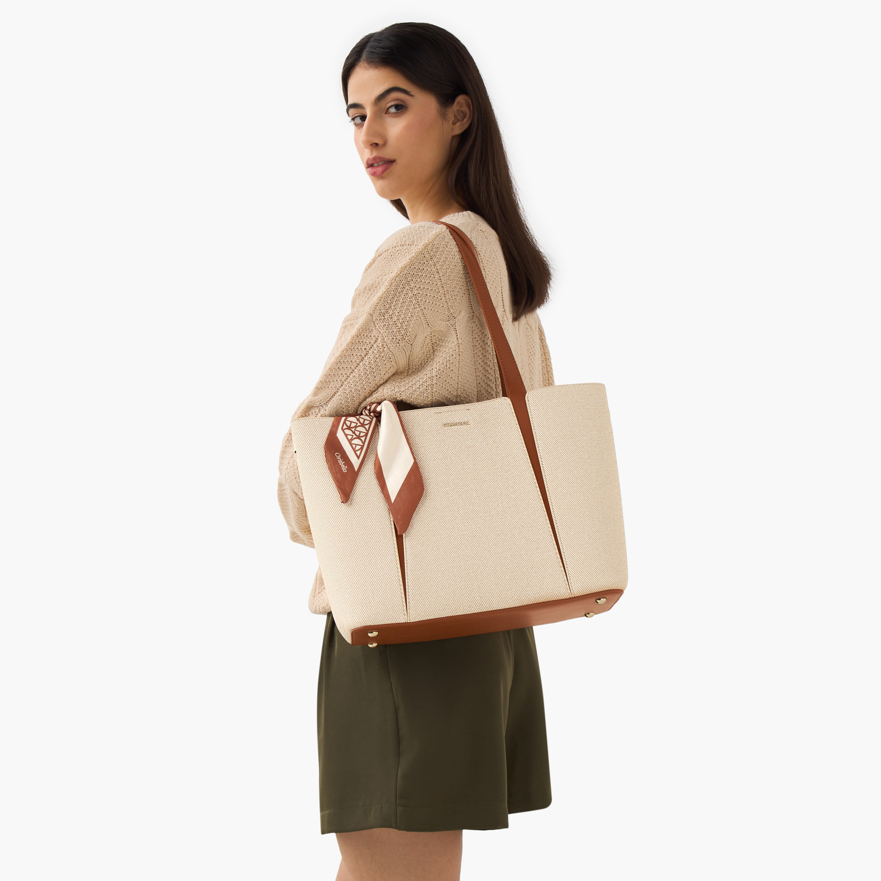 Chrisbella Scarf Accent Tote Bag with Walllet-women-bagsandwallets-handbags-image-2