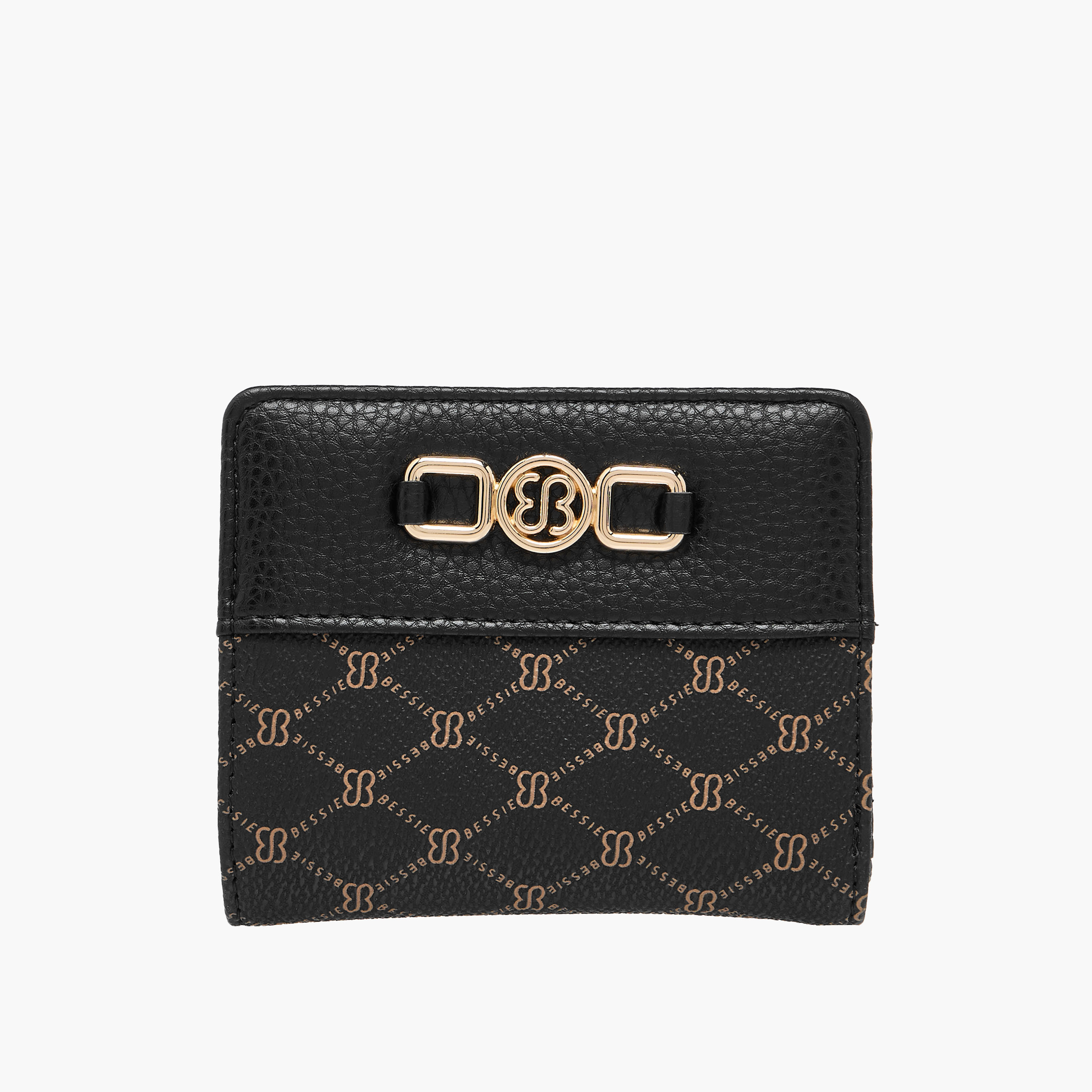 Bessie London Monogram Print Bi-Fold Wallet-women-bagsandwallets-wallets-image-1