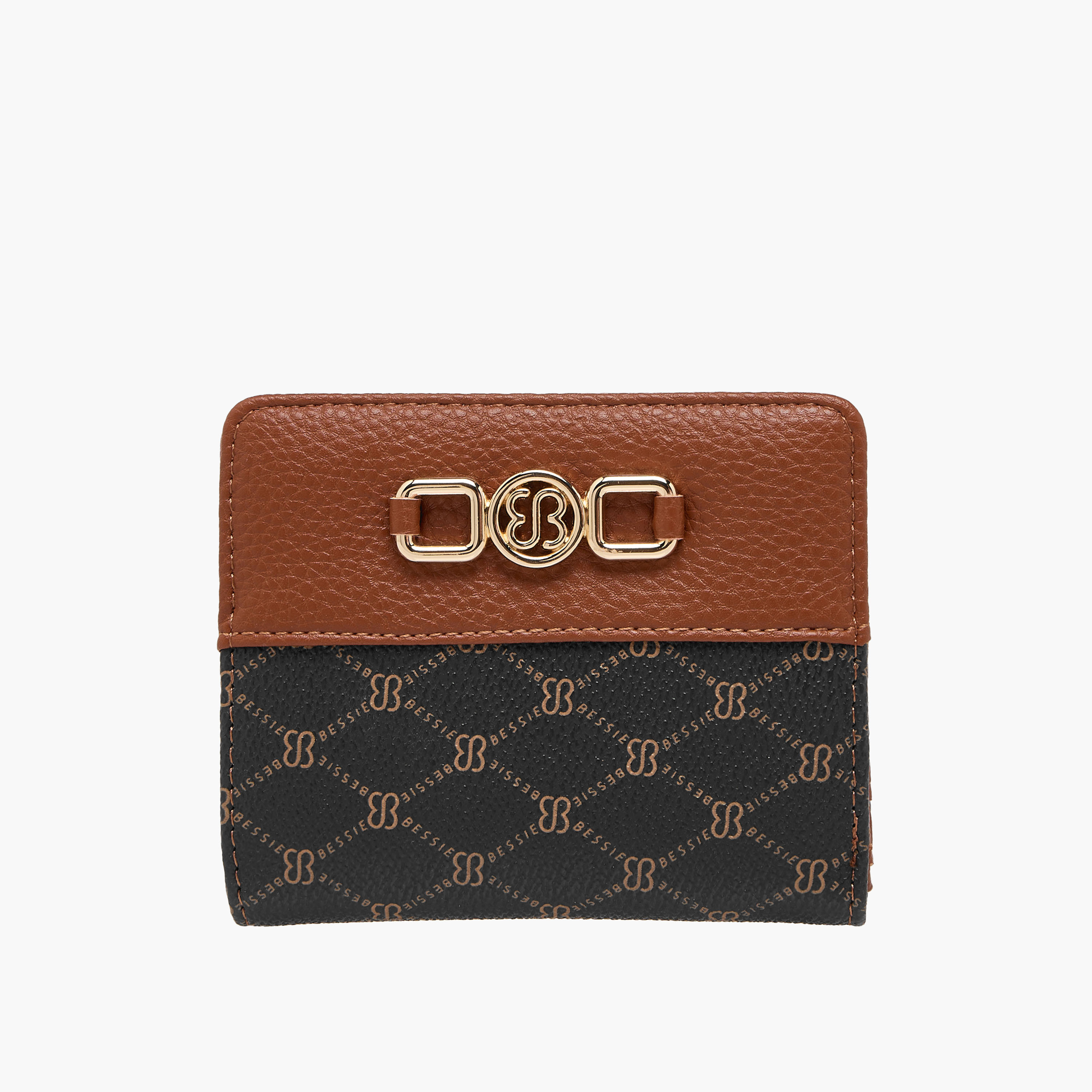 Bessie London Monogram Print Bi-Fold Wallet-women-bagsandwallets-wallets-image-1