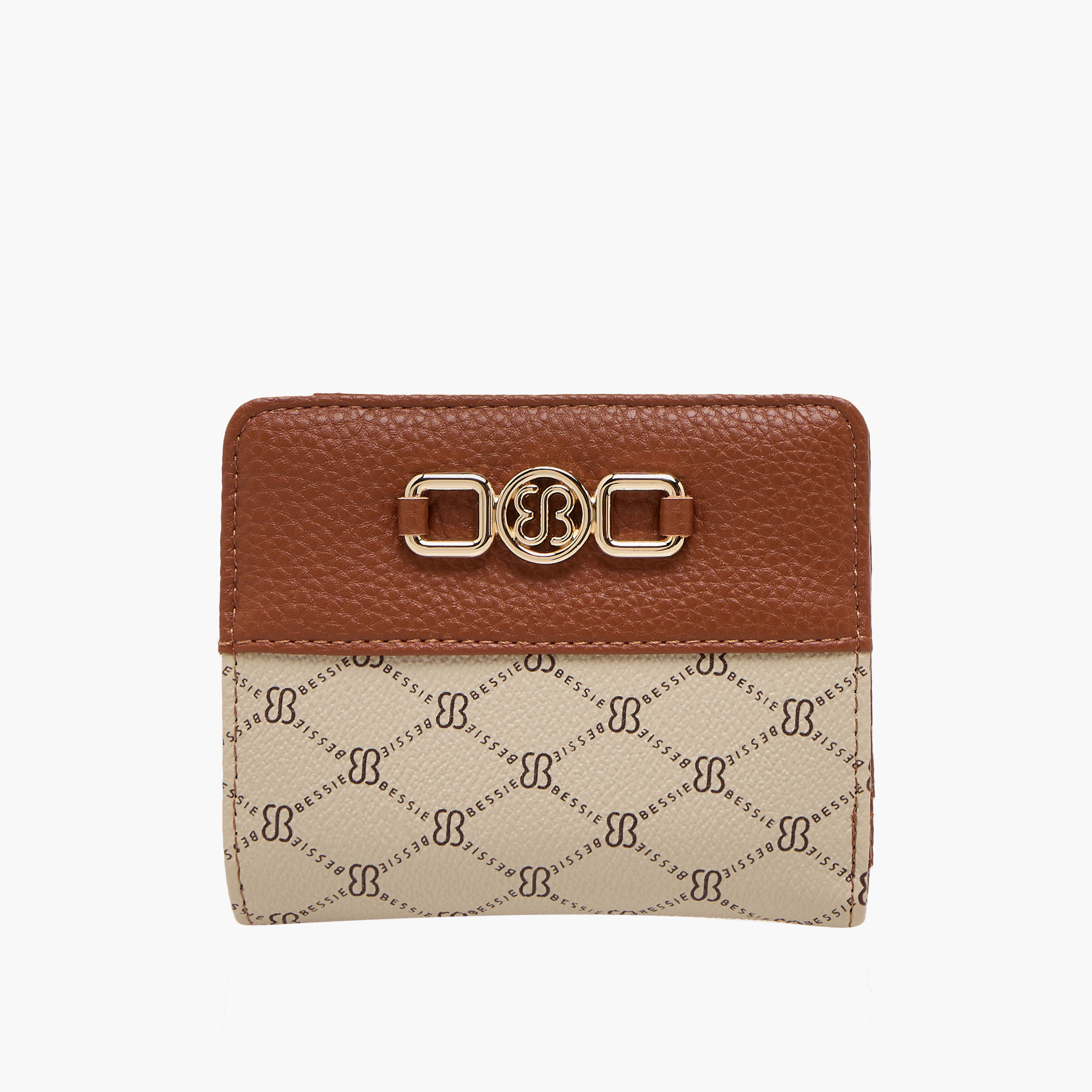 Bessie London Monogram Print Bi-Fold Wallet-women-bagsandwallets-wallets-image-1