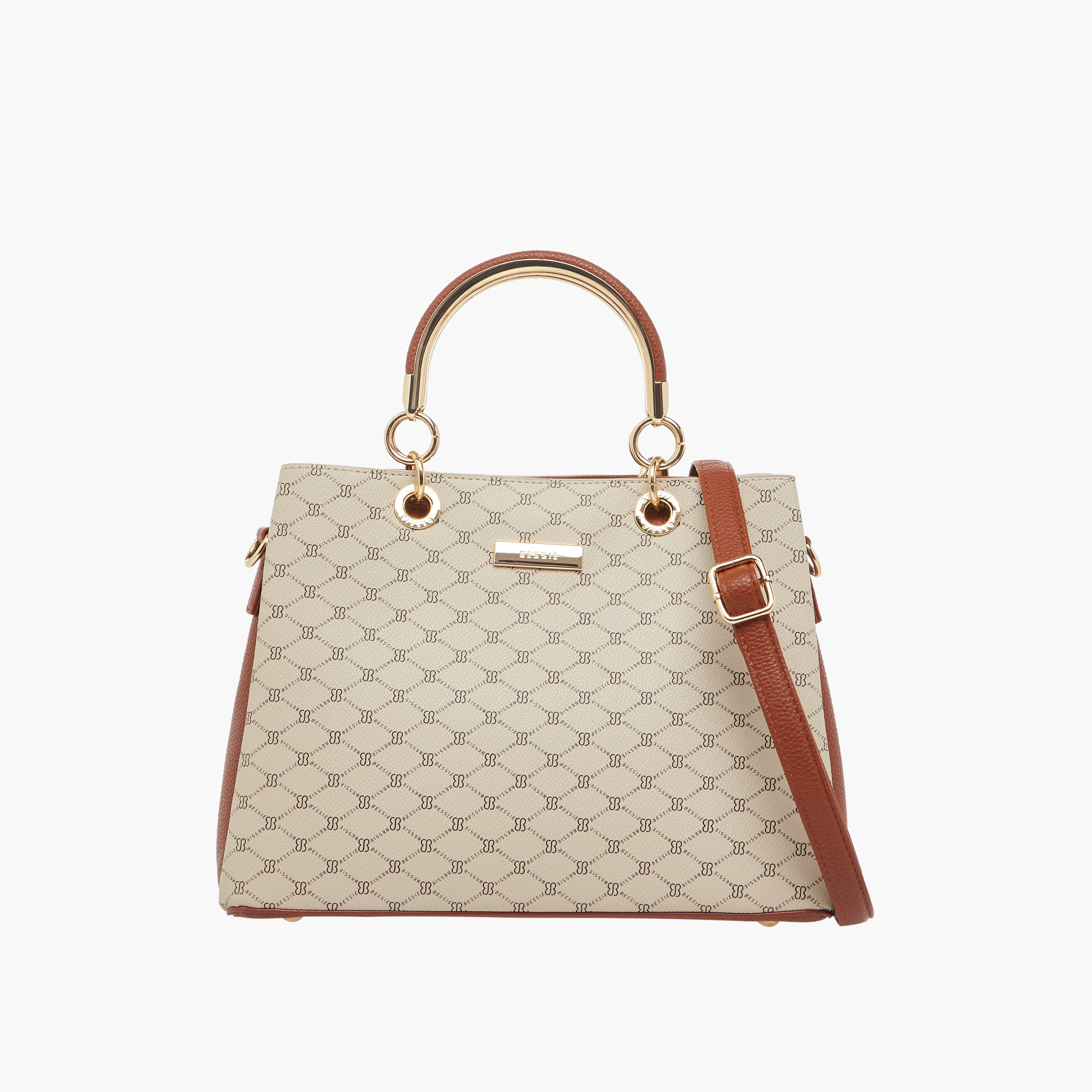 Bessie London Printed Tote Bag with Zip Closure-women-bagsandwallets-handbags-image-1