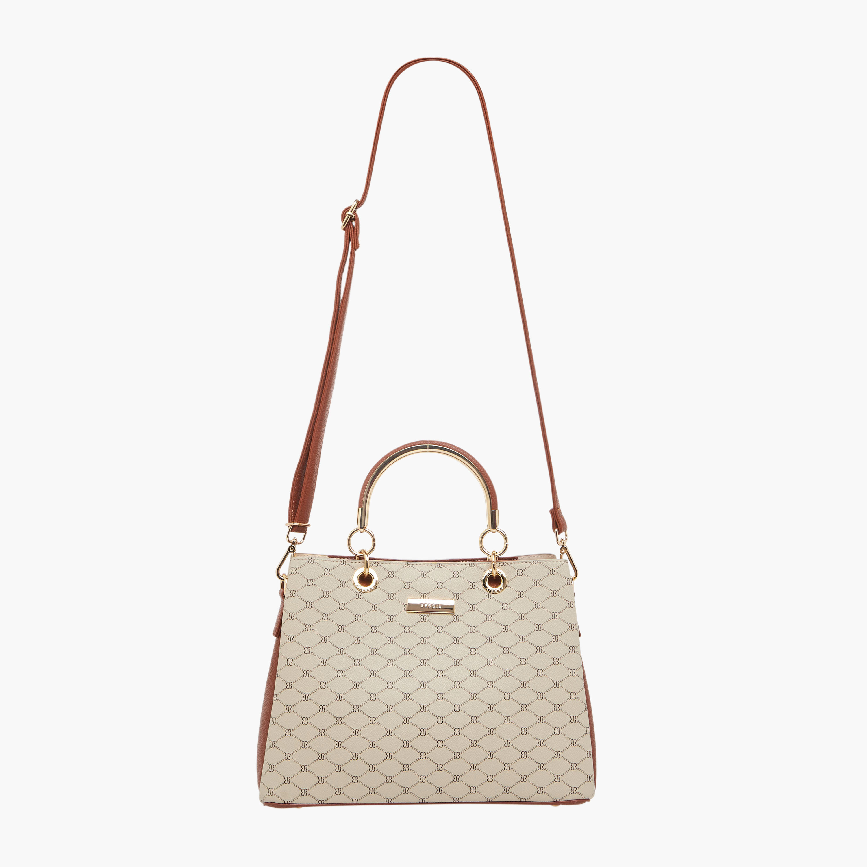 Bessie London Printed Tote Bag with Zip Closure-women-bagsandwallets-handbags-image-3