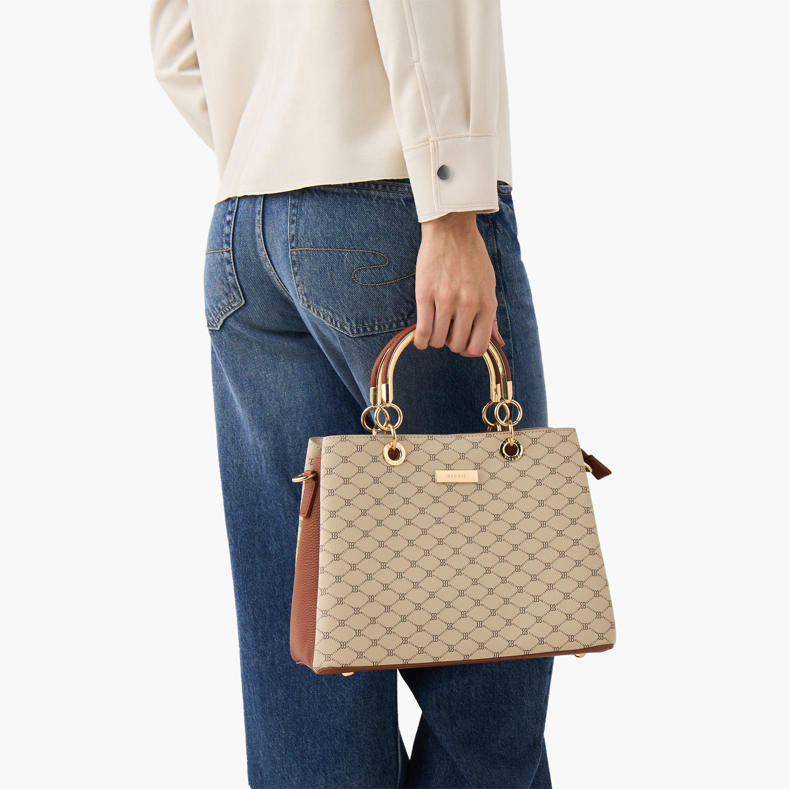 Bessie London Printed Tote Bag with Zip Closure-women-bagsandwallets-handbags-image-8