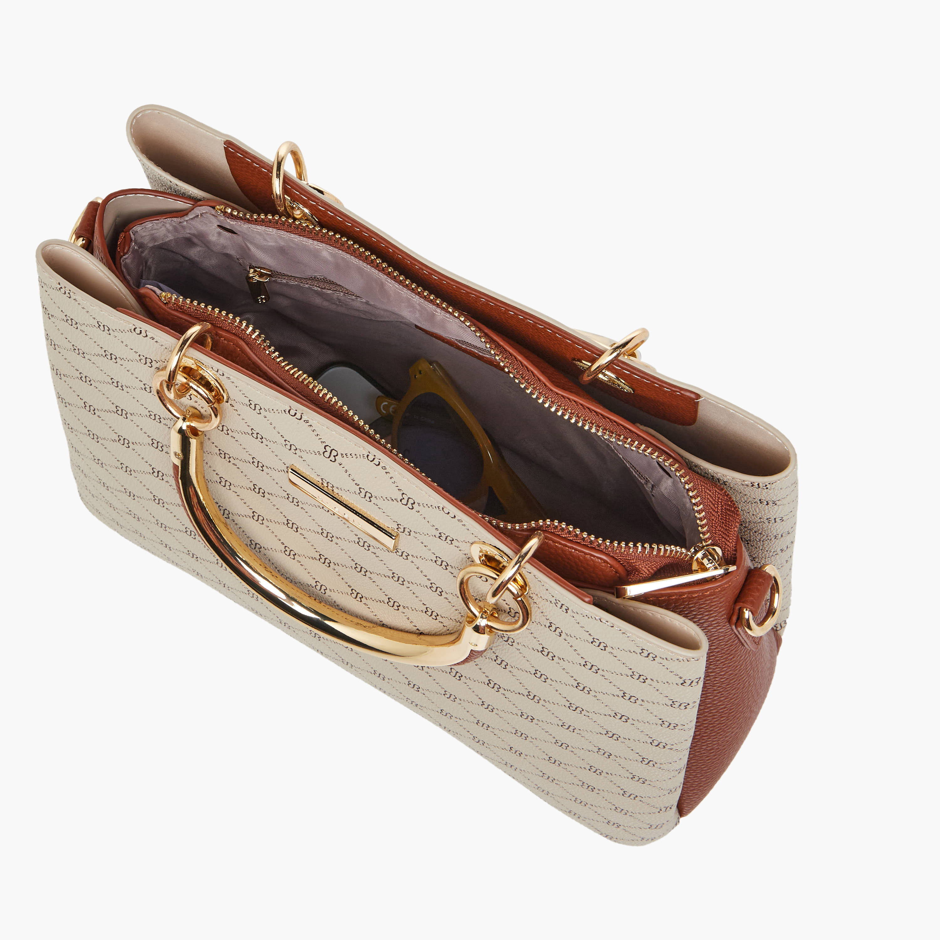 Bessie London Printed Tote Bag with Zip Closure-women-bagsandwallets-handbags-image-9