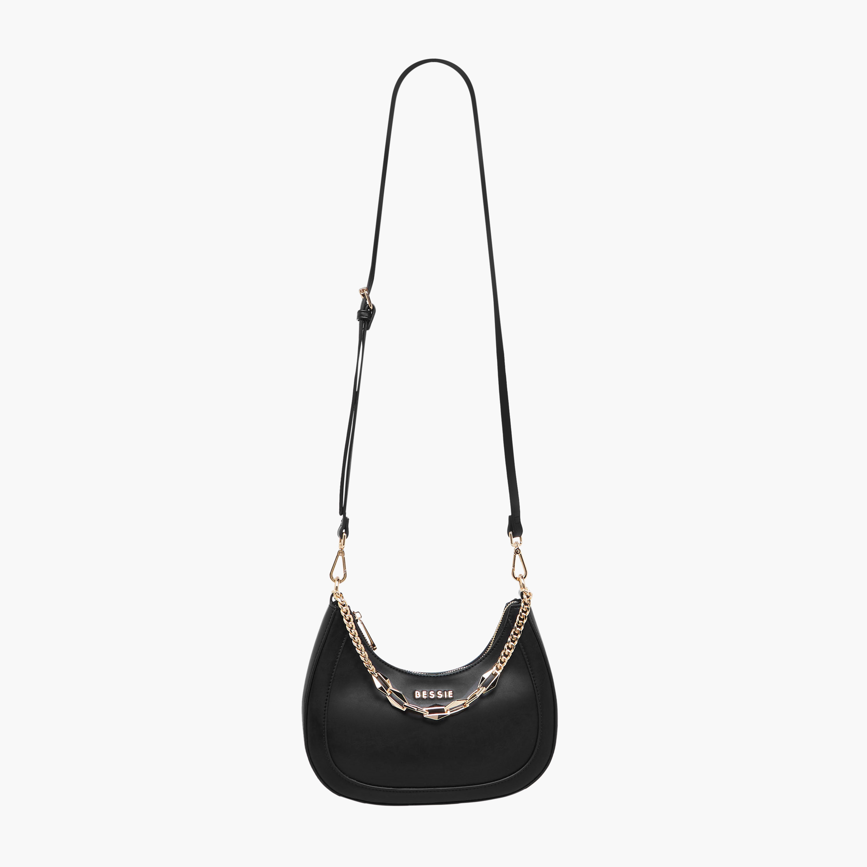 Bessie London Solid Crossbody Bag with Detachable Strap-women-bagsandwallets-handbags-image-3