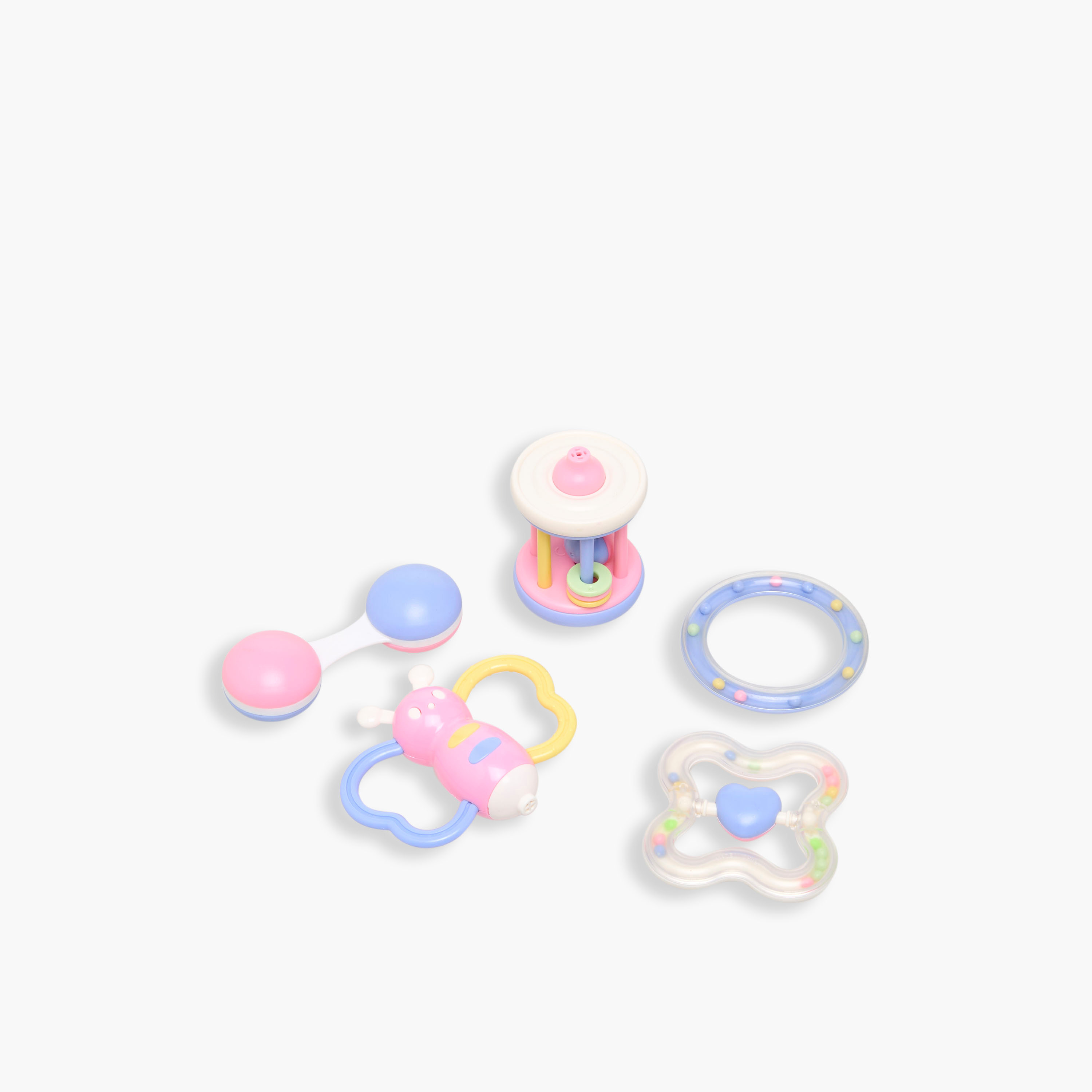 Juniors 5-Piece Snuggle and Shake Baby Rattle Set-toys-babyandtoddlertoys-rattlesandteethers-image-2