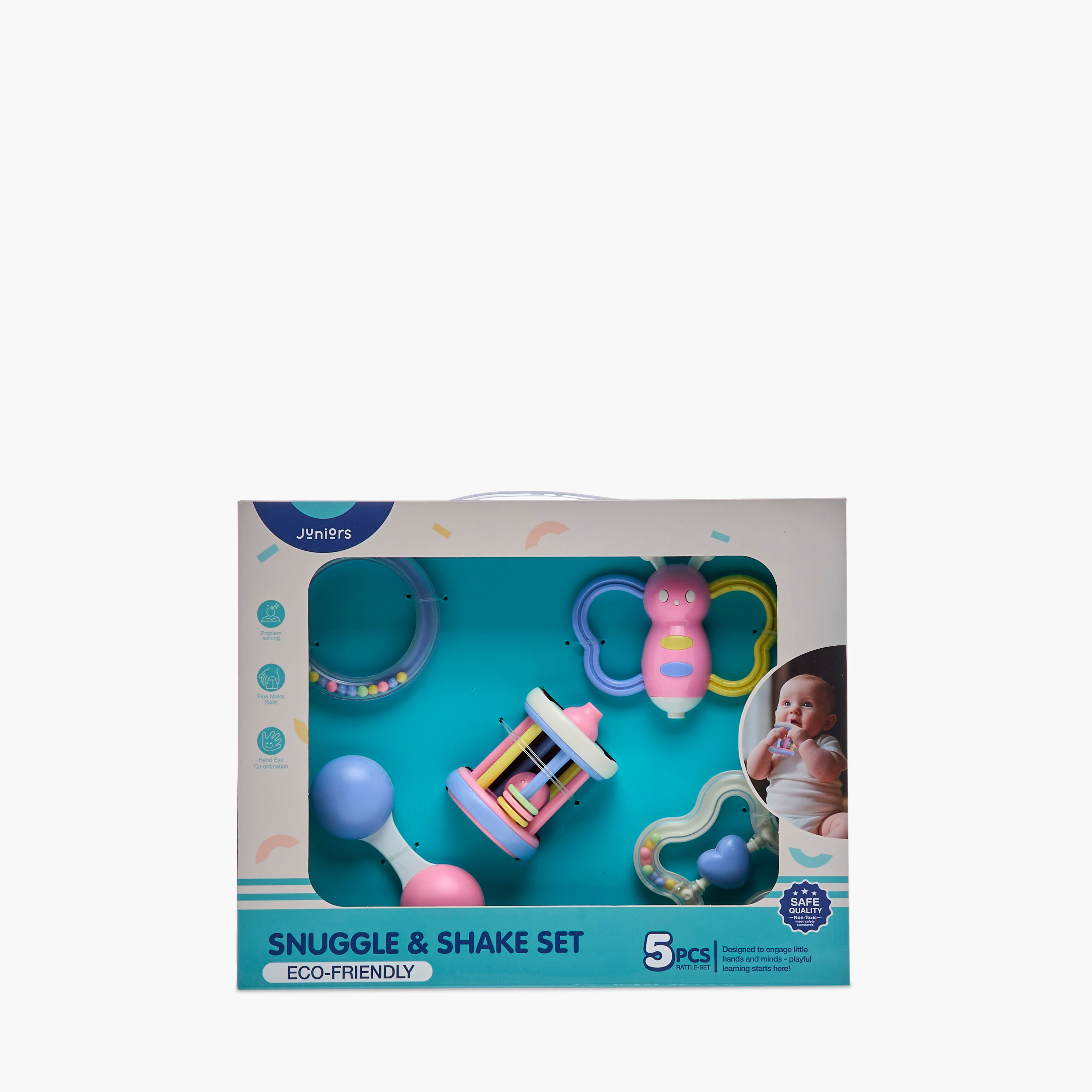 Juniors 5-Piece Snuggle and Shake Baby Rattle Set-toys-babyandtoddlertoys-rattlesandteethers-image-9