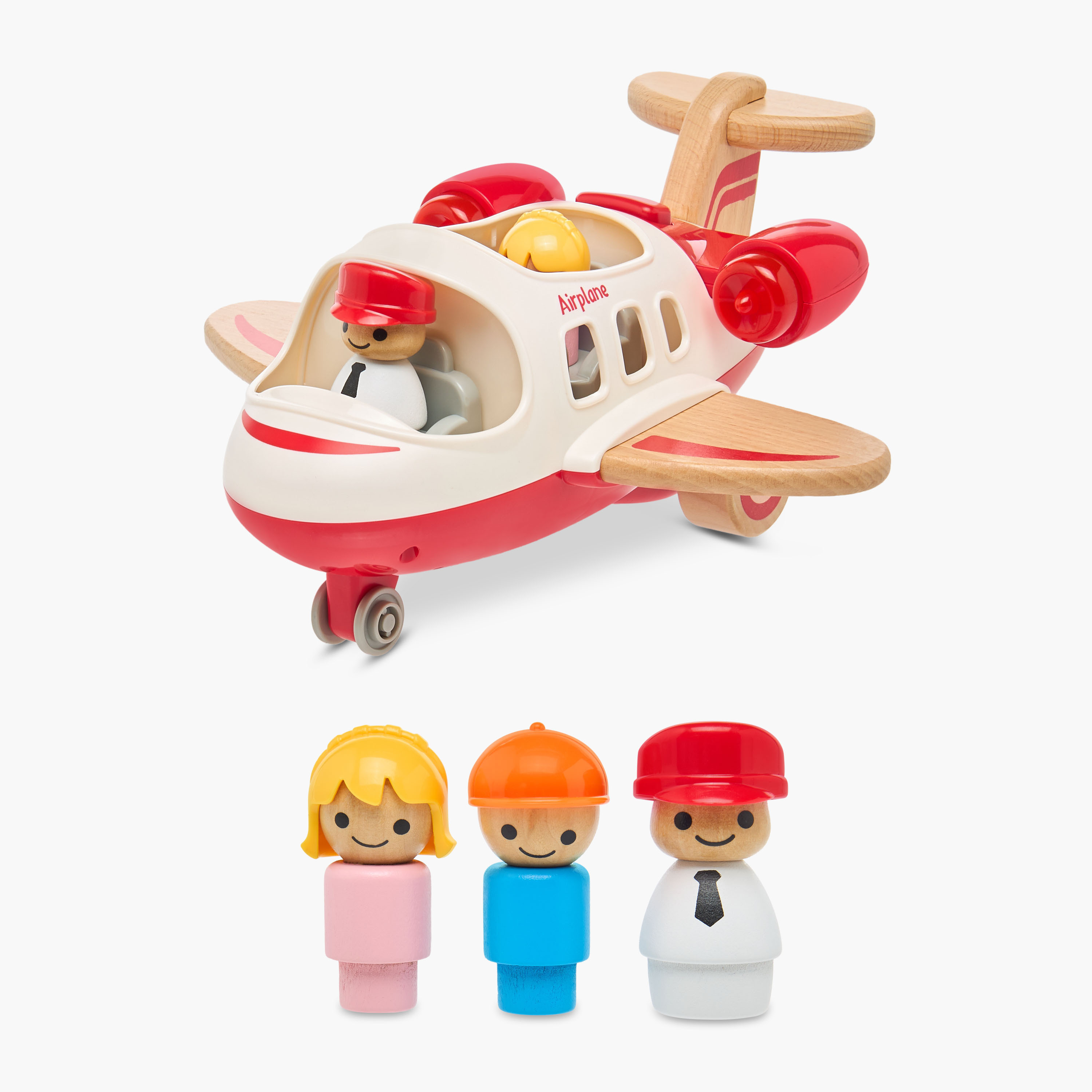 Juniors Wooden Airplane Toy-toys-playvehicles-helicoptersandaeroplanes-image-1