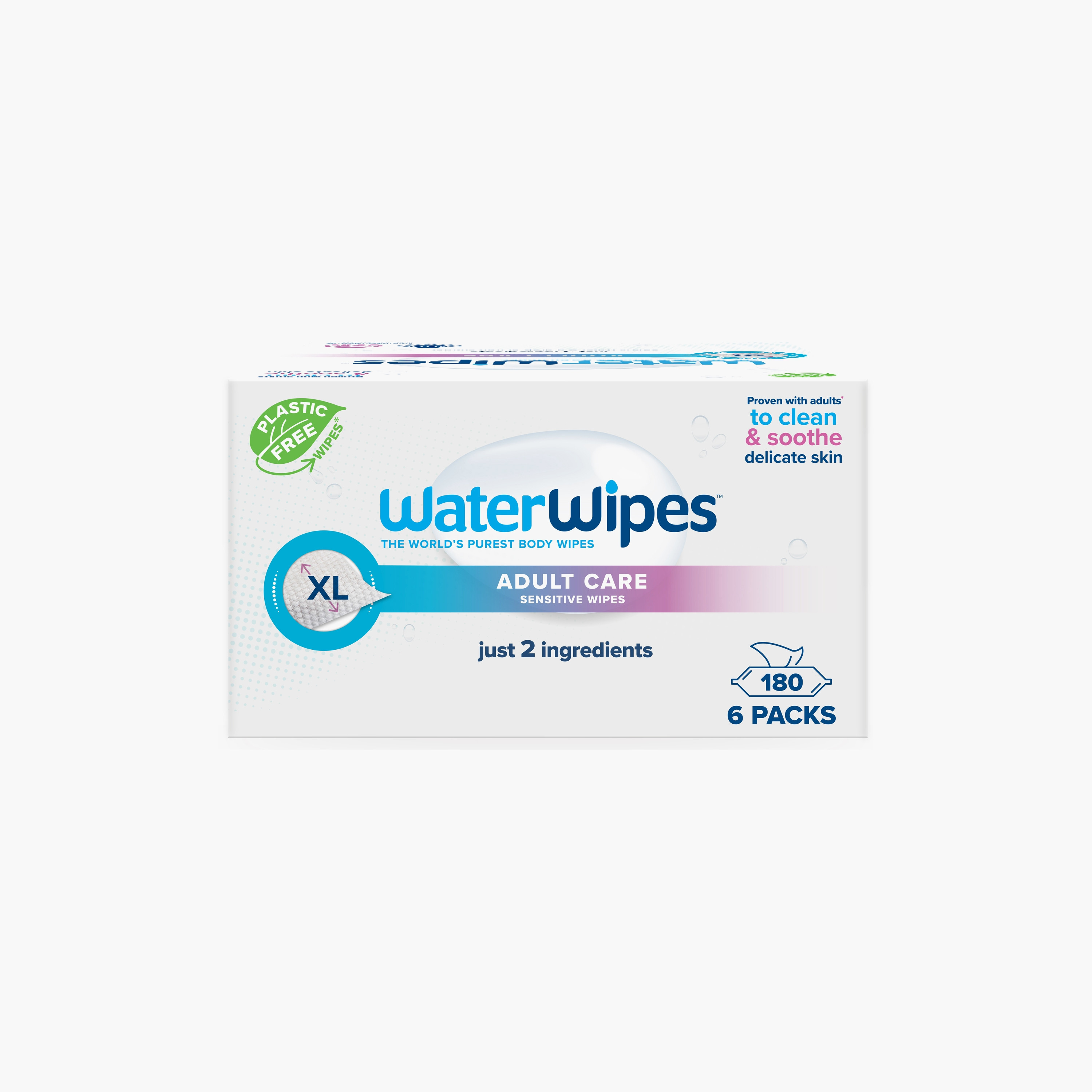 مجموعة من 6 مناديل مبللة للعناية بالكبار من ووتروايبس - 180 قطعة-baby-bathandcare-wipes-image-2