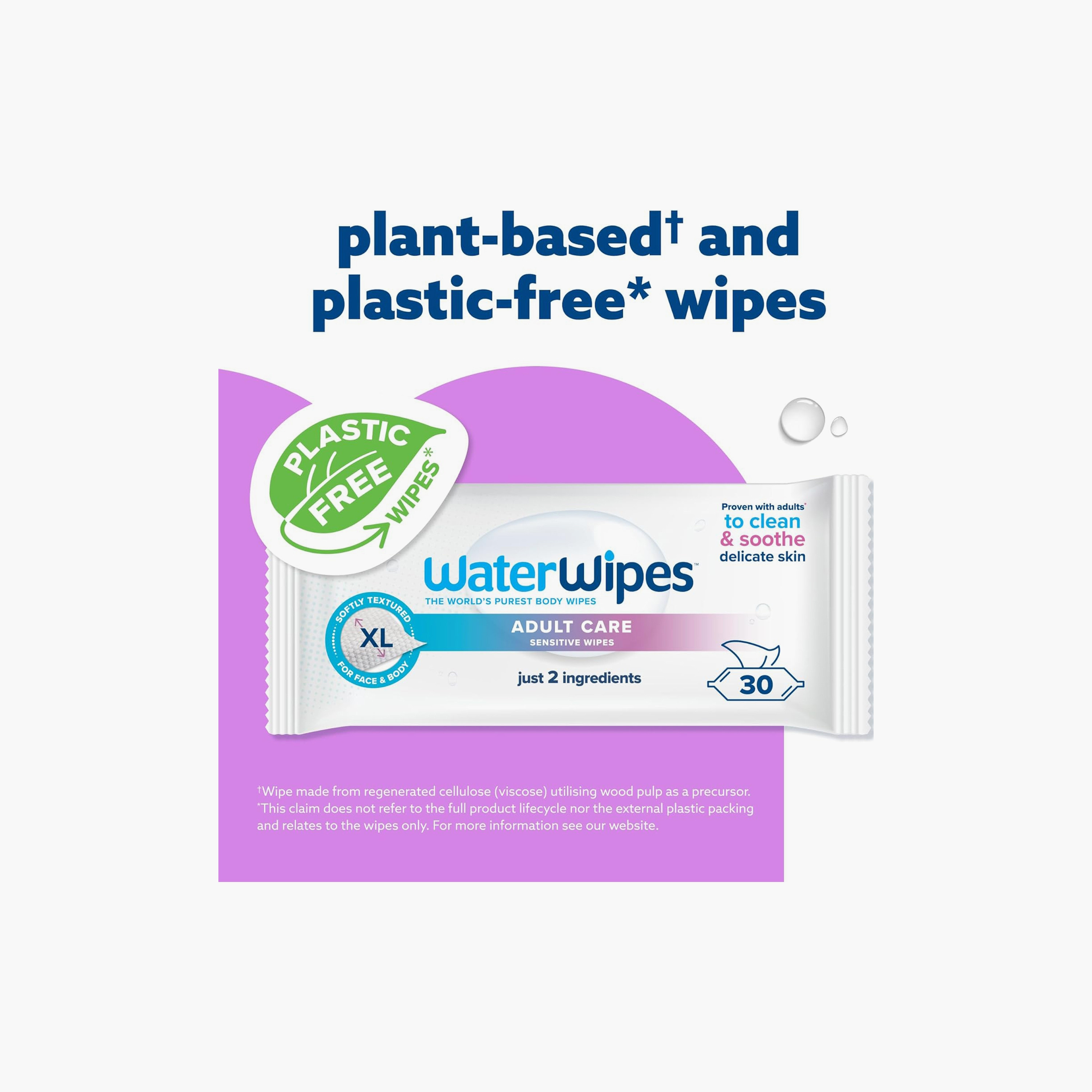 مجموعة من 6 مناديل مبللة للعناية بالكبار من ووتروايبس - 180 قطعة-baby-bathandcare-wipes-image-3
