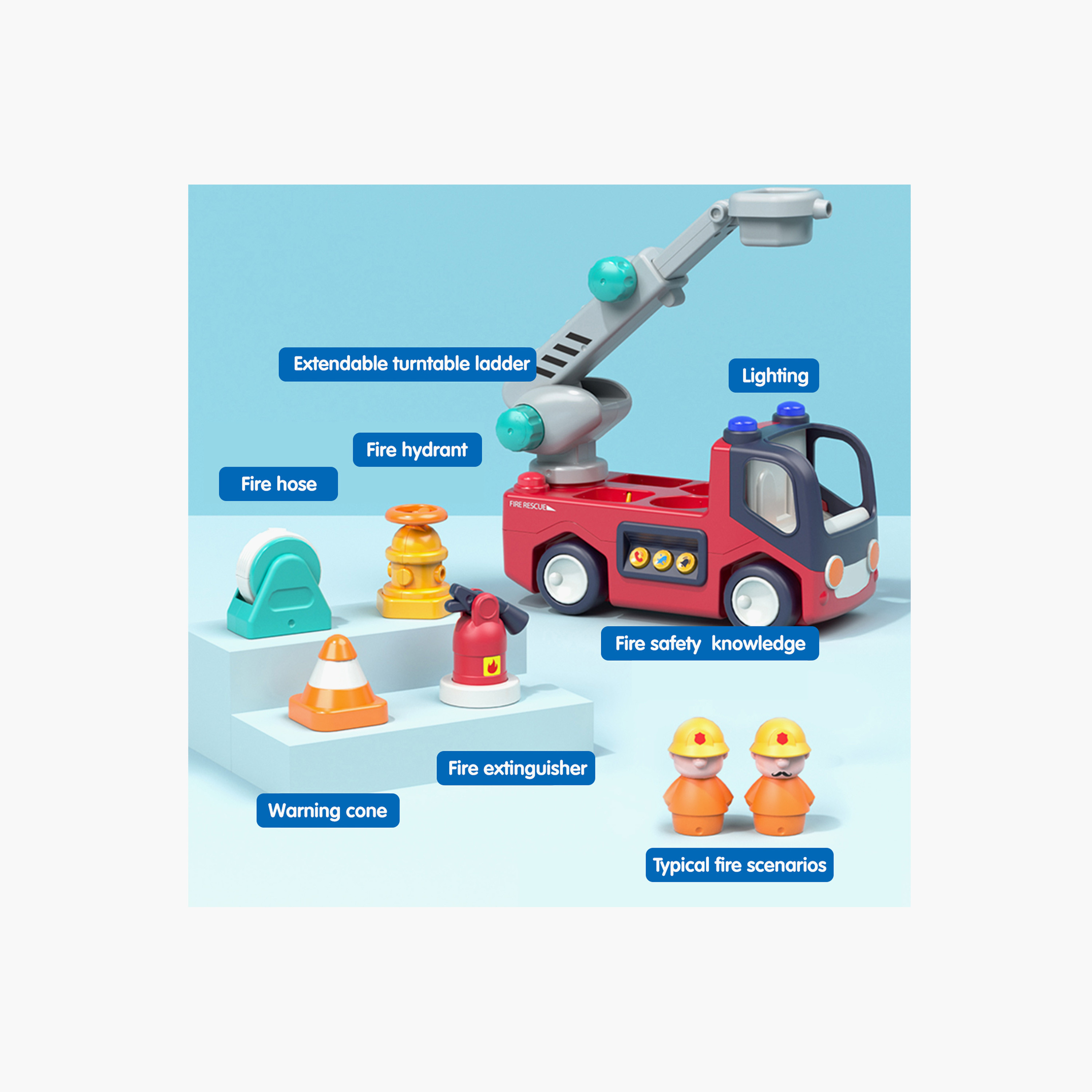Hola Early Learning Fire Engine Musical Toy-toys-playvehicles-utilityvehicles-image-3