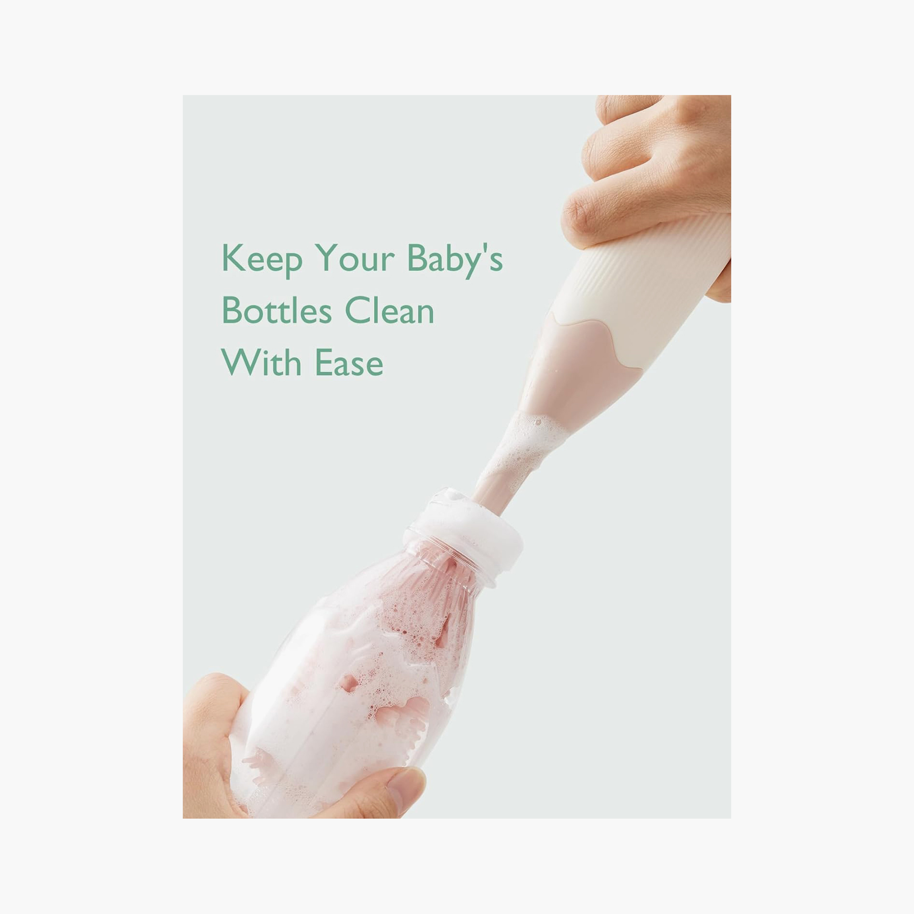 Momcozy Innovative Push-Press Design Bottle Brush Kit - Pink-baby-feeding-accessories-image-3