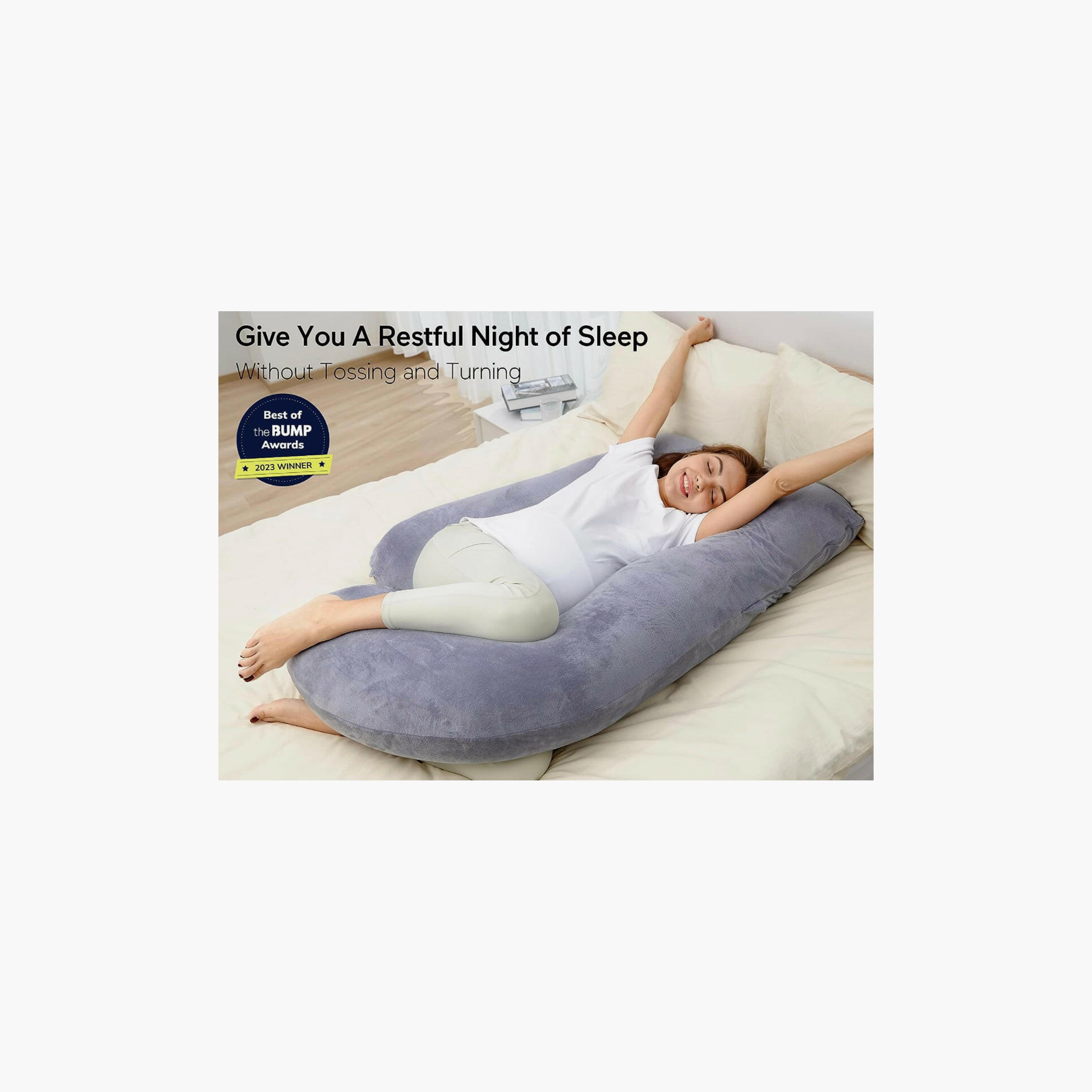 Momcozy U-Shaped Cooling Fabric Pregnancy Pillow-baby-maternalcare-pregnancypillows-image-3