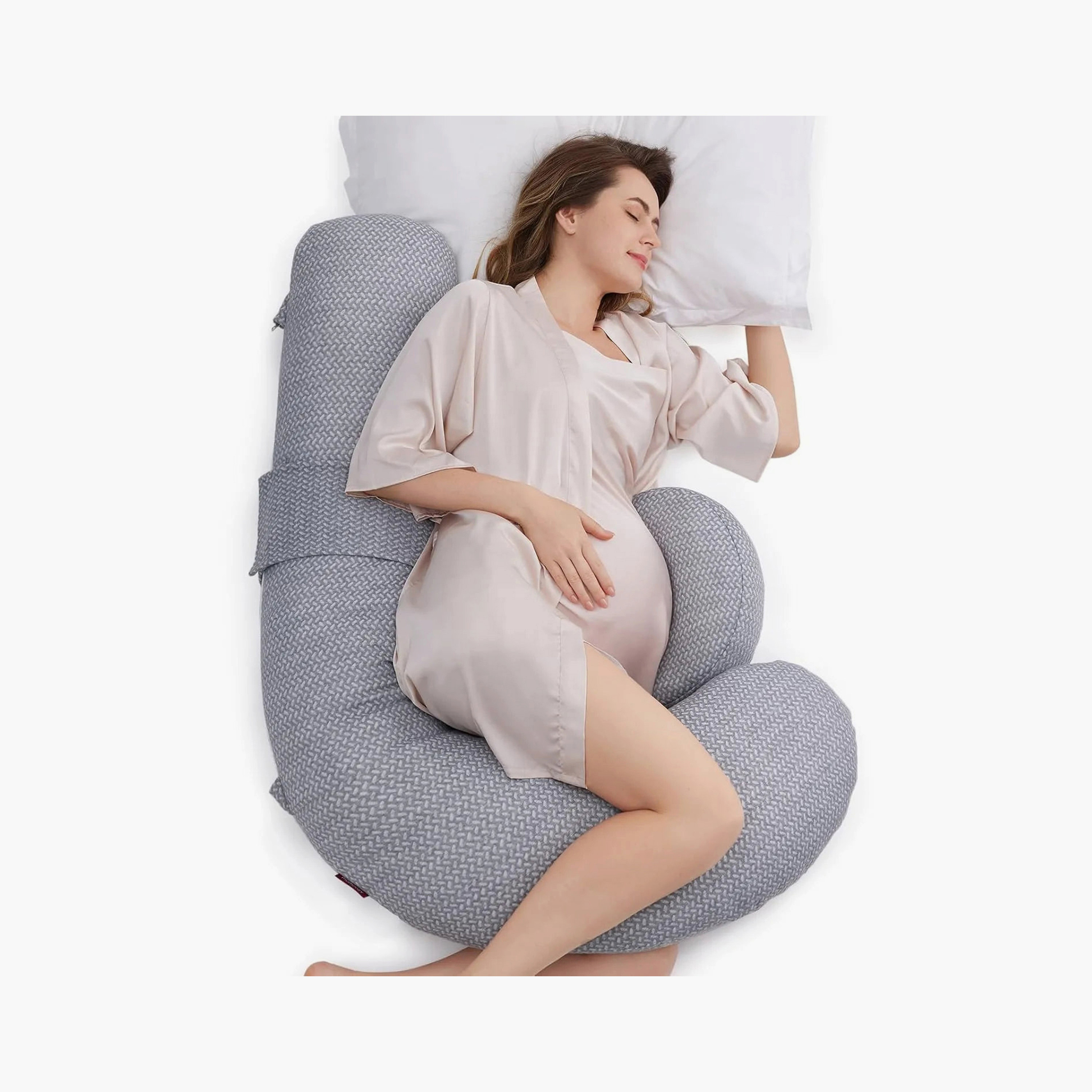 Momcozy F-Shaped Pregnancy Pillow with Air Layer Cover-baby-maternalcare-pregnancypillows-image-1