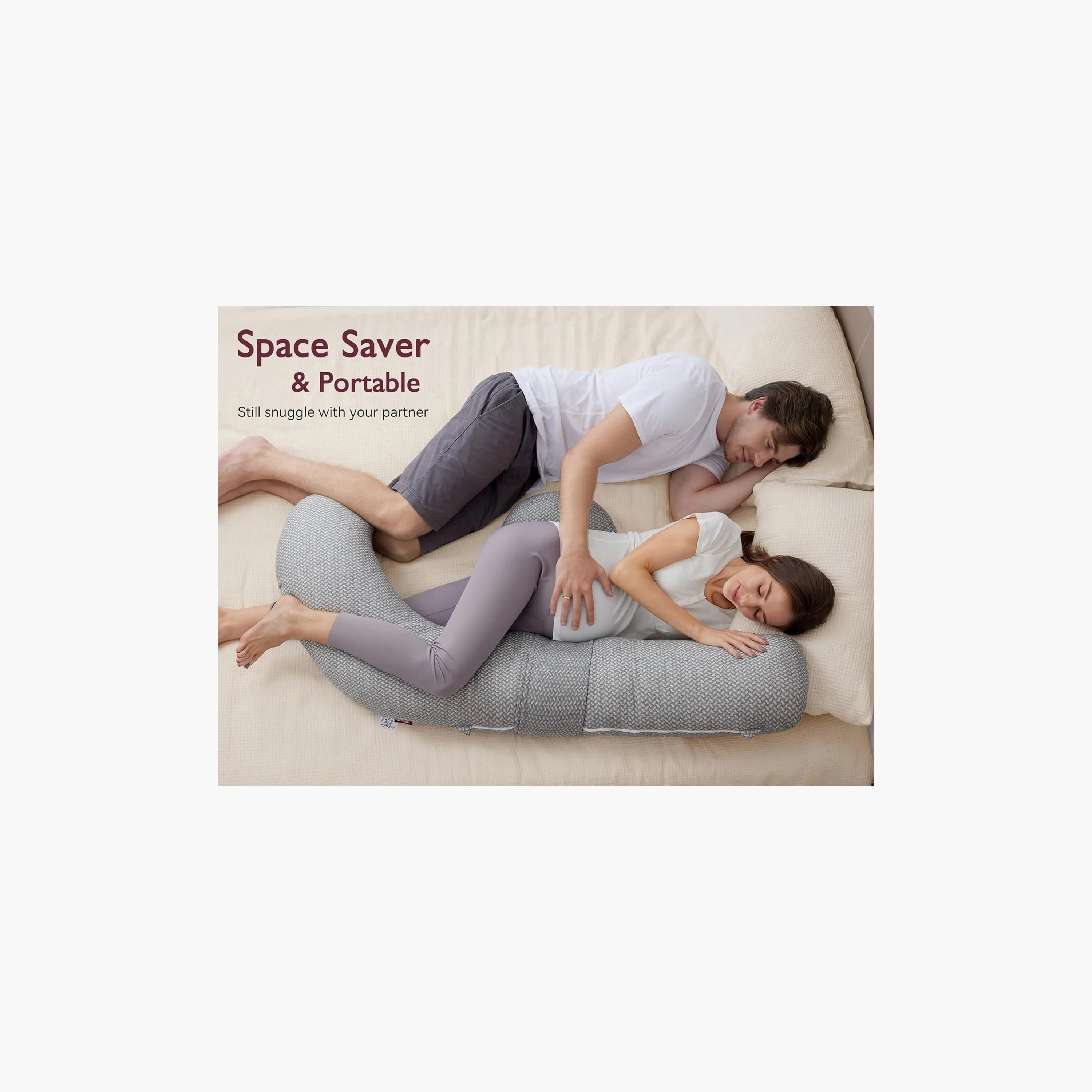 Momcozy F-Shaped Pregnancy Pillow with Air Layer Cover-baby-maternalcare-pregnancypillows-image-4