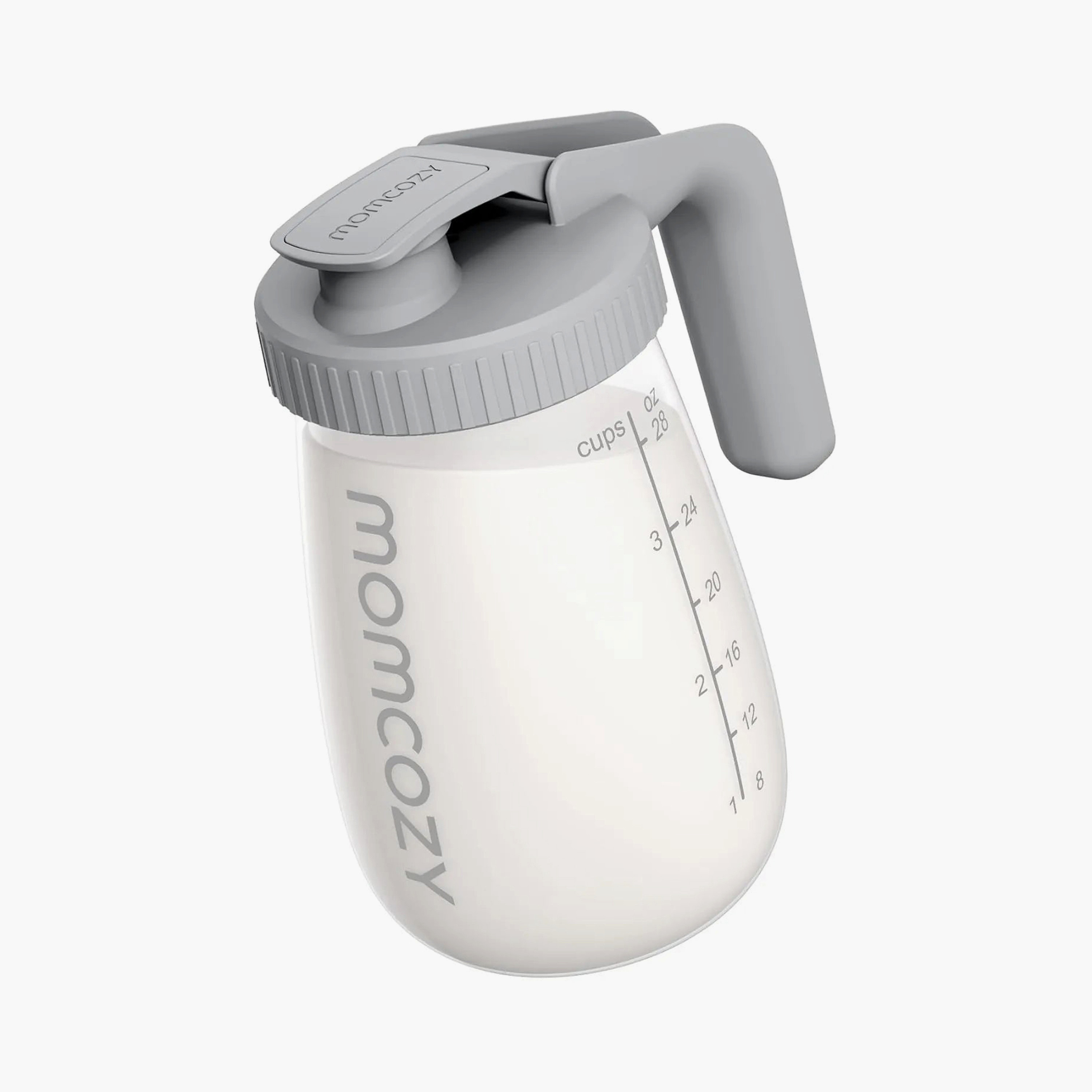 Momcozy Breast Milk Storage Glass Container - 946 ml - Grey-baby-feeding-mealtimeessentials-image-1