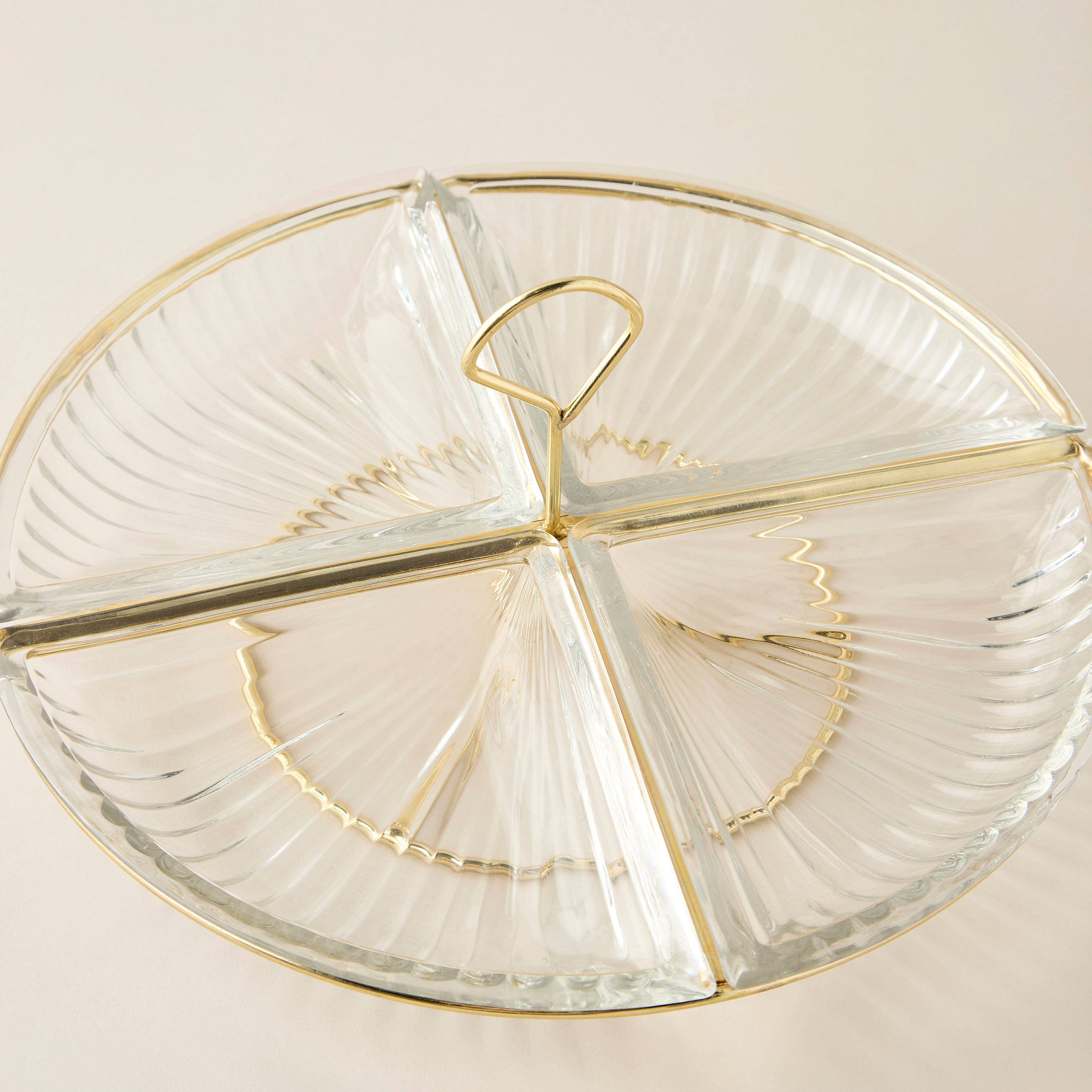 طقم صحون زجاج مع حامل مقسم 5 قطع من شفاف-household-dining-dinnerware-bowls-image-3