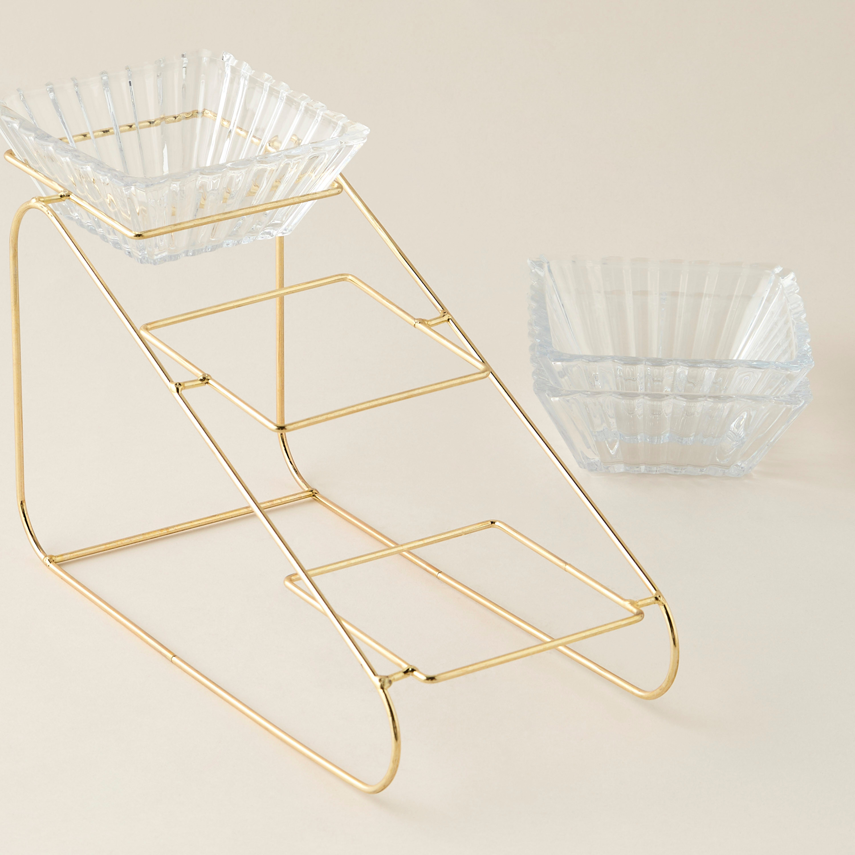 طقم حامل 3 طبقات مع أوعية زجاج 4 قطع من شيفاف-household-dining-dinnerware-bowls-image-4