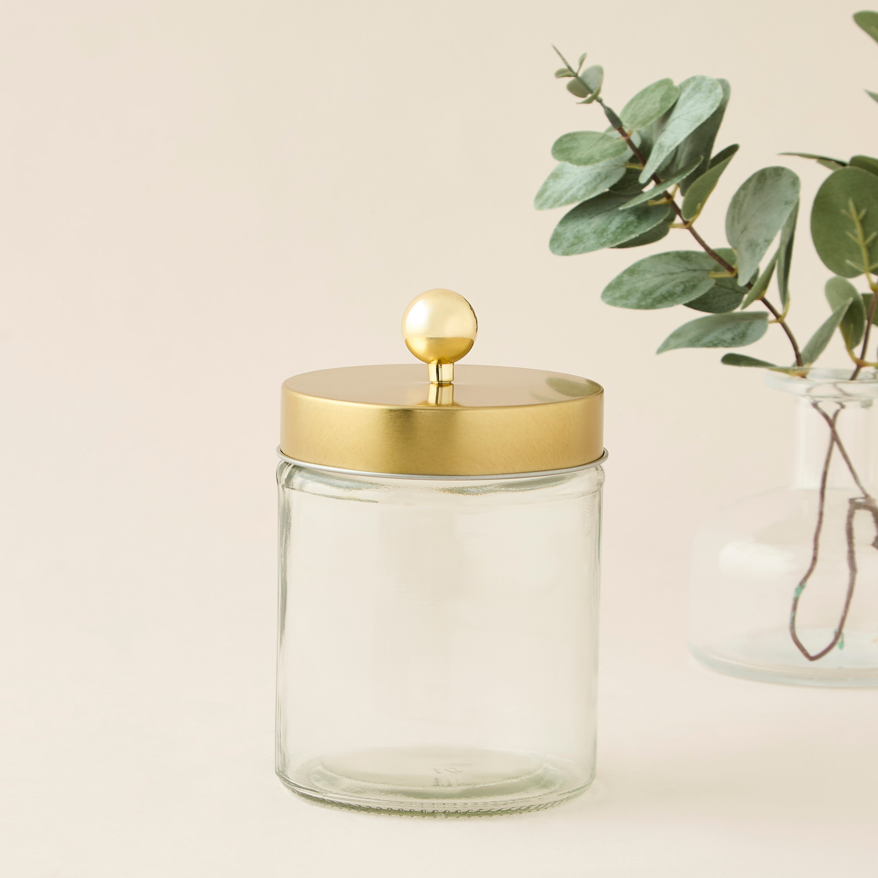 Glass 3-Piece Canister Set with Rack - 600 ml-household-kitchen-foodstorage-containers-image-3