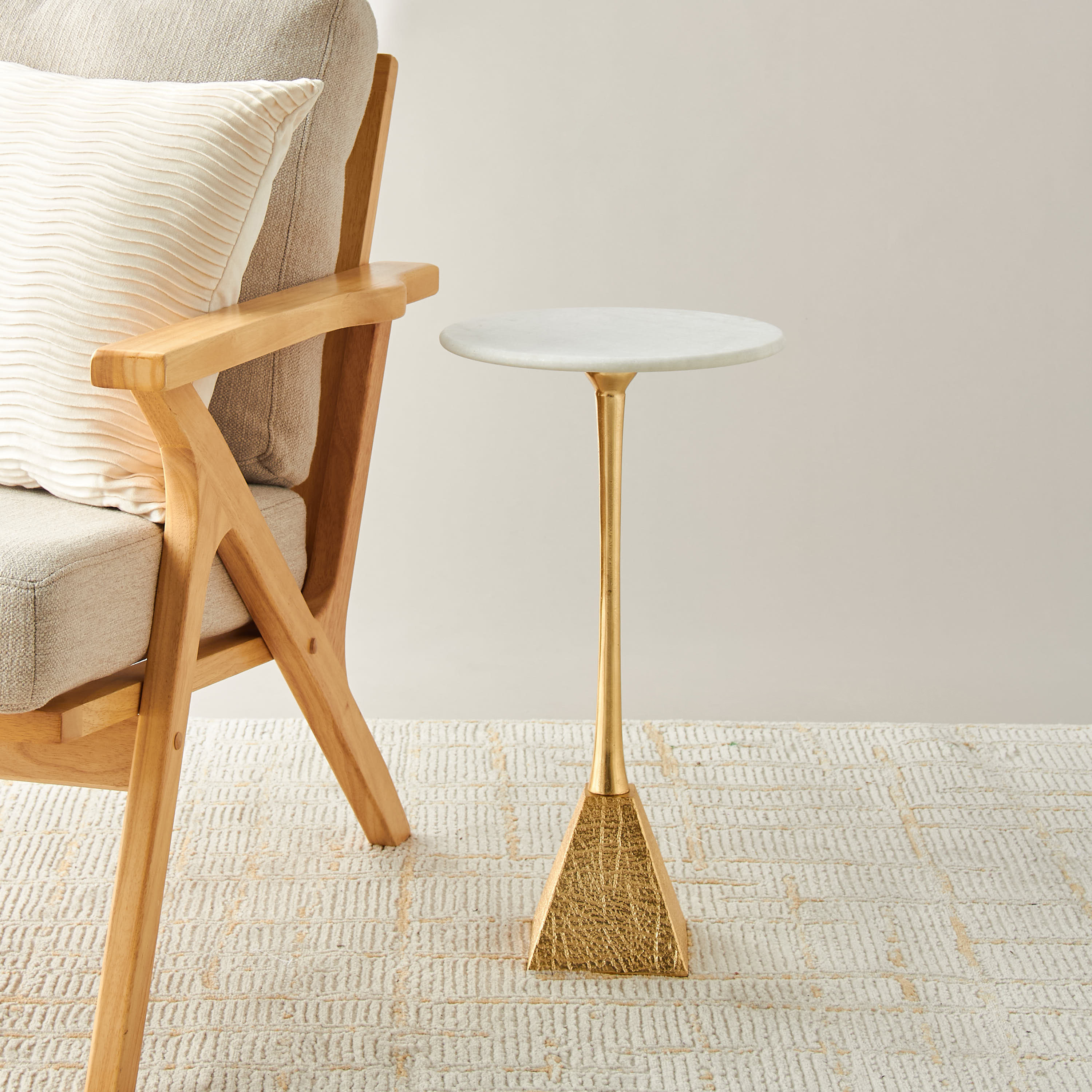 Textured Tripod Marble Top Side Table-furniture-livingroom-sideandendtables-image-3