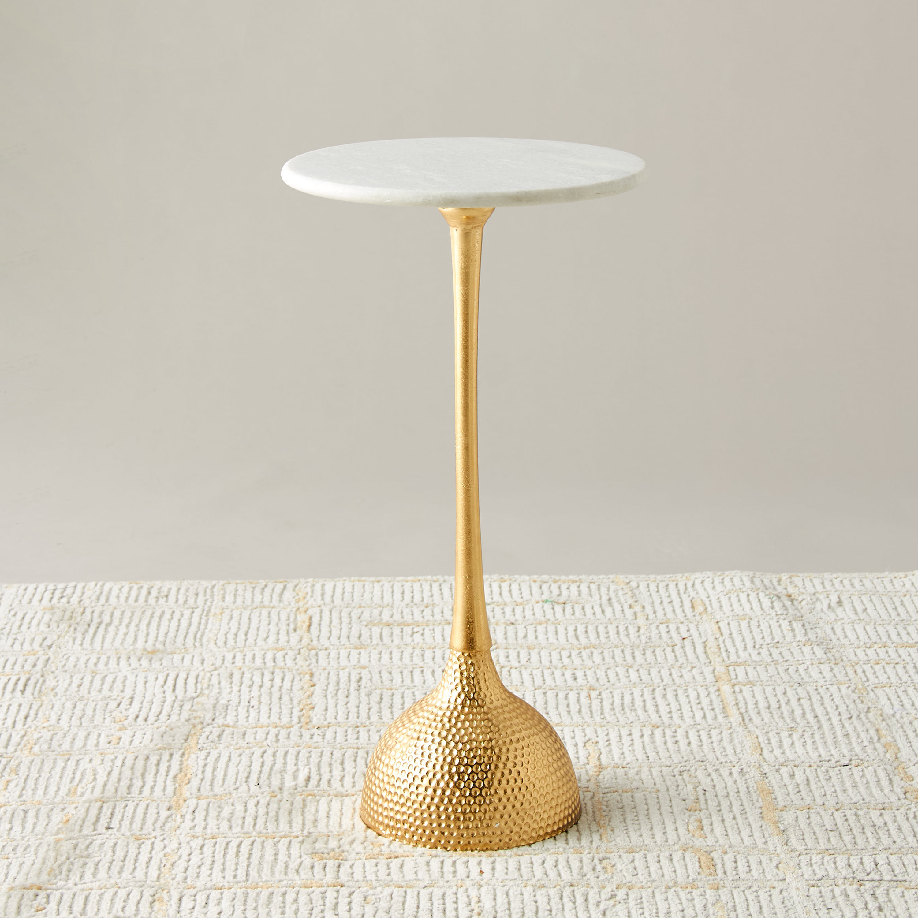 Hammered Marble Top Side Table-furniture-livingroom-sideandendtables-image-1