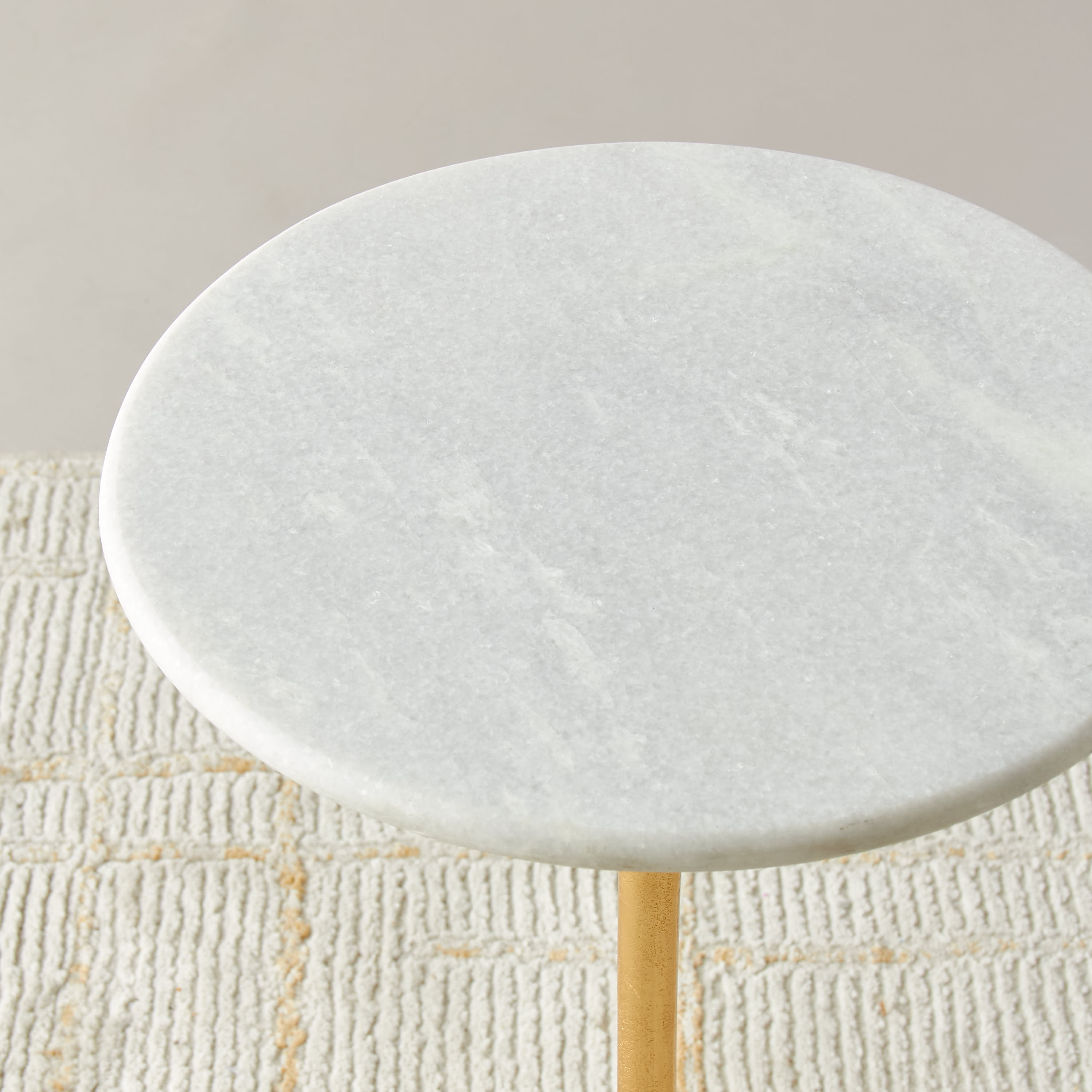 Hammered Marble Top Side Table-furniture-livingroom-sideandendtables-image-3
