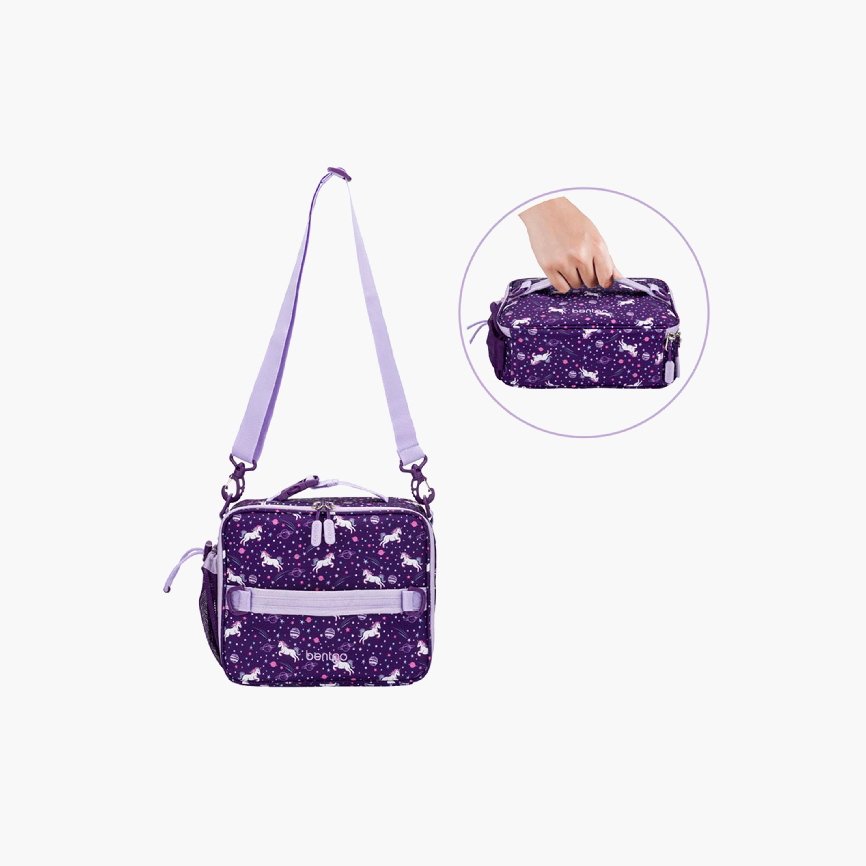 شنطة غداء معزولة بطبعات يونيكورن بسحاب إغلاق من بنتجو-school-lunchessentials-lunchbags-image-3