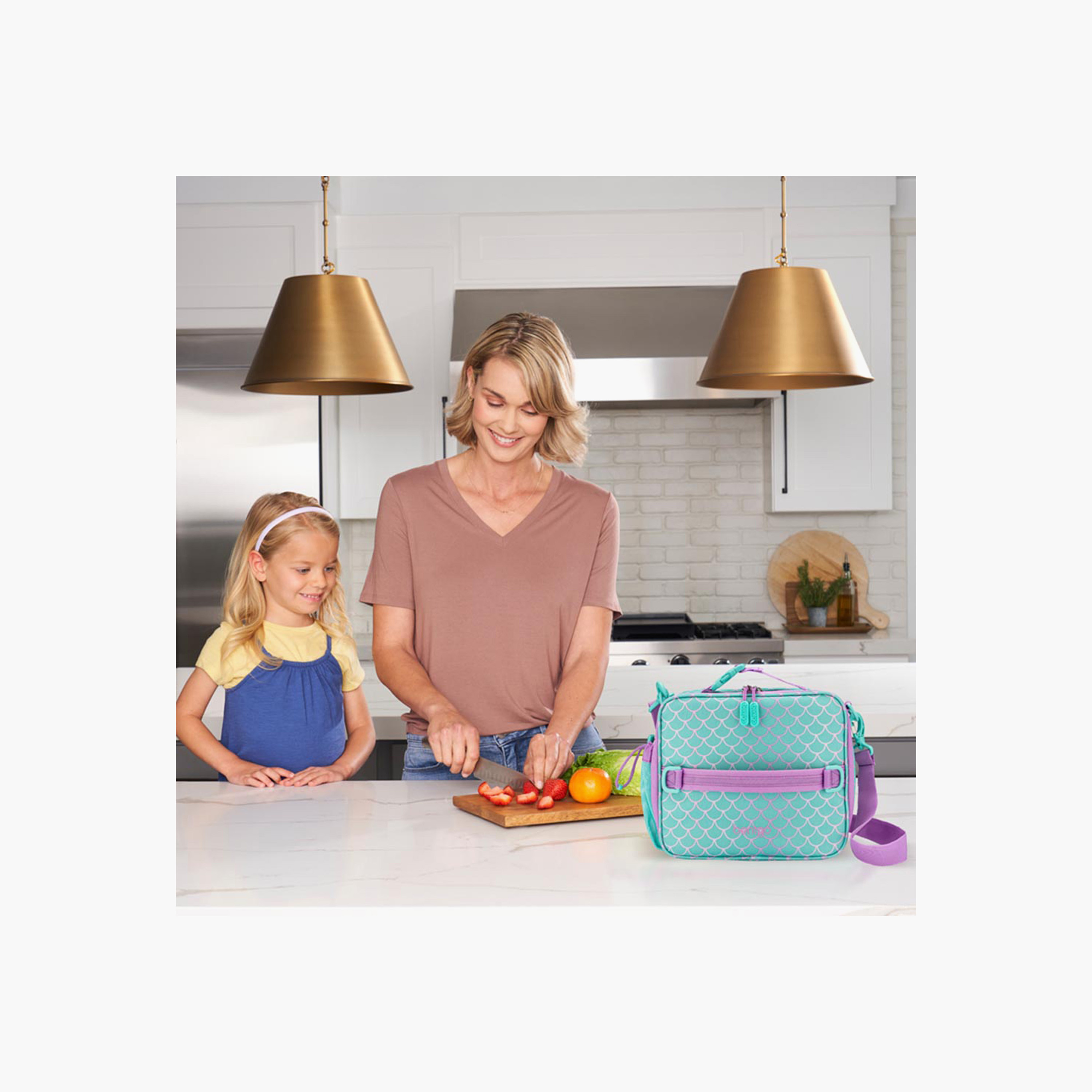 Bentgo Kids Mermaid Print Insulated Lunch Bag with Zip Closure-school-lunchessentials-lunchbags-image-3