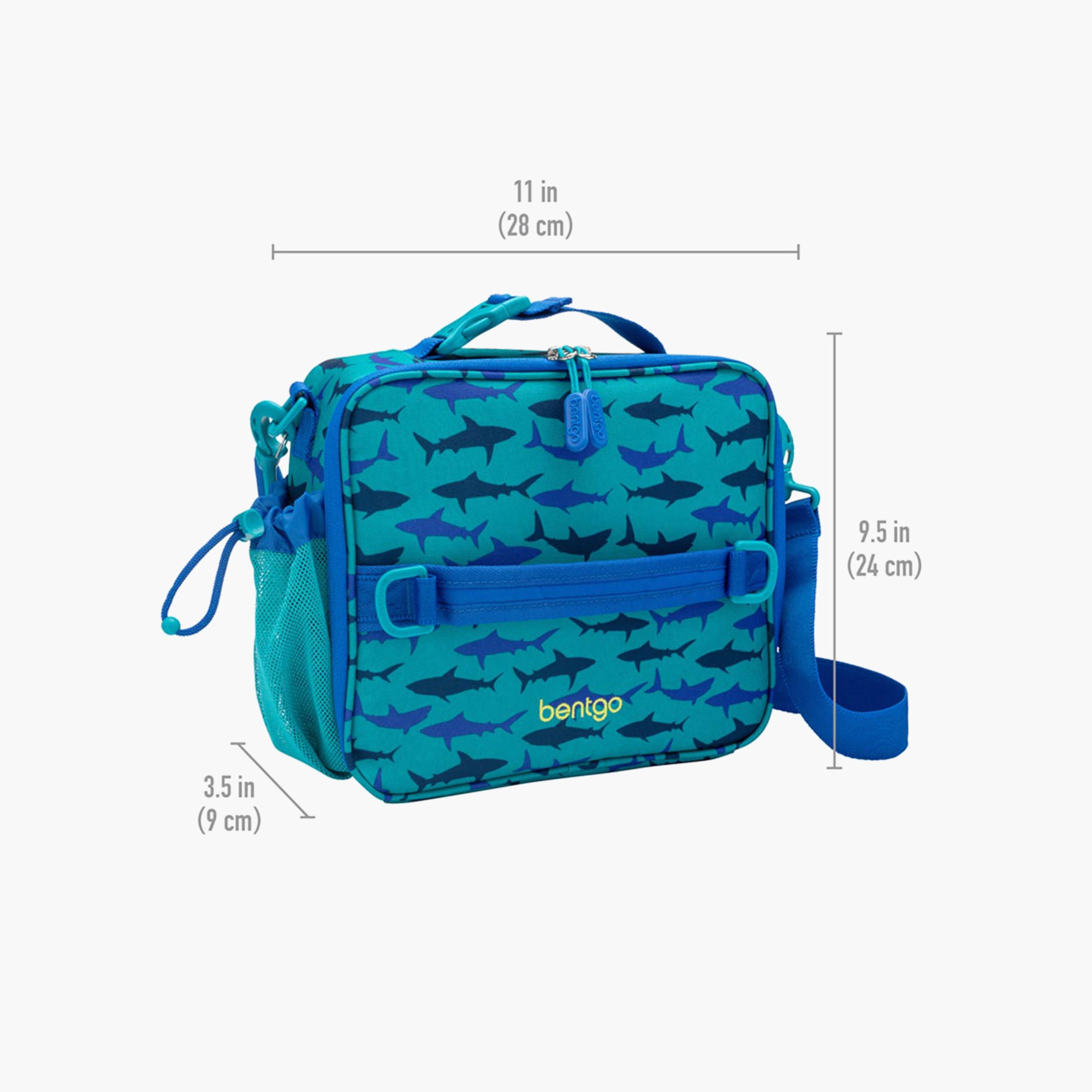 Bentgo Kids Shark Print Insulated Lunch Bag with Zip Closure-school-lunchessentials-lunchbags-image-2