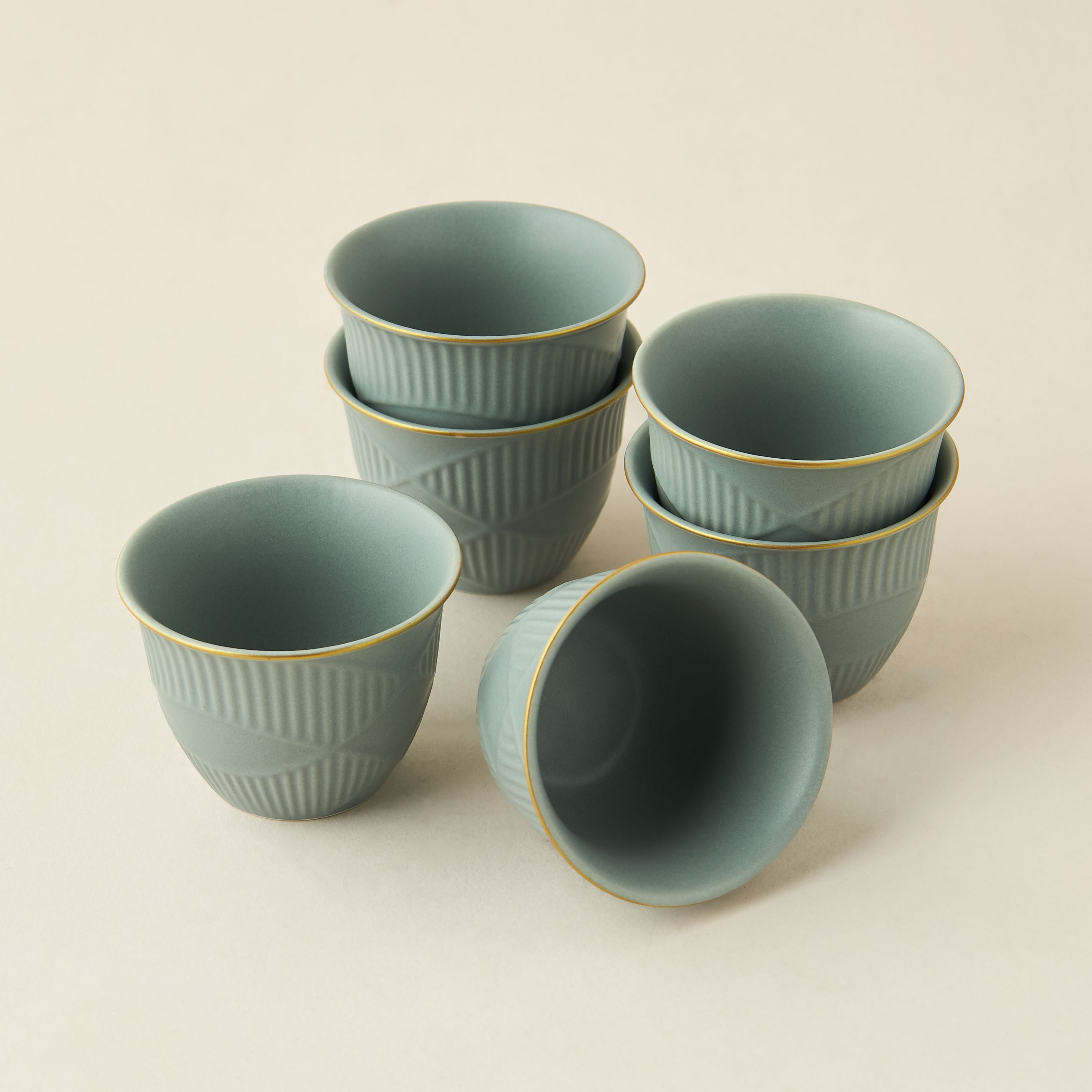 Hiba 6-Piece New Bone China Kahwah Cup Set - 70 ml-household-dining-teaandcoffee-teaandcoffeesets-image-4