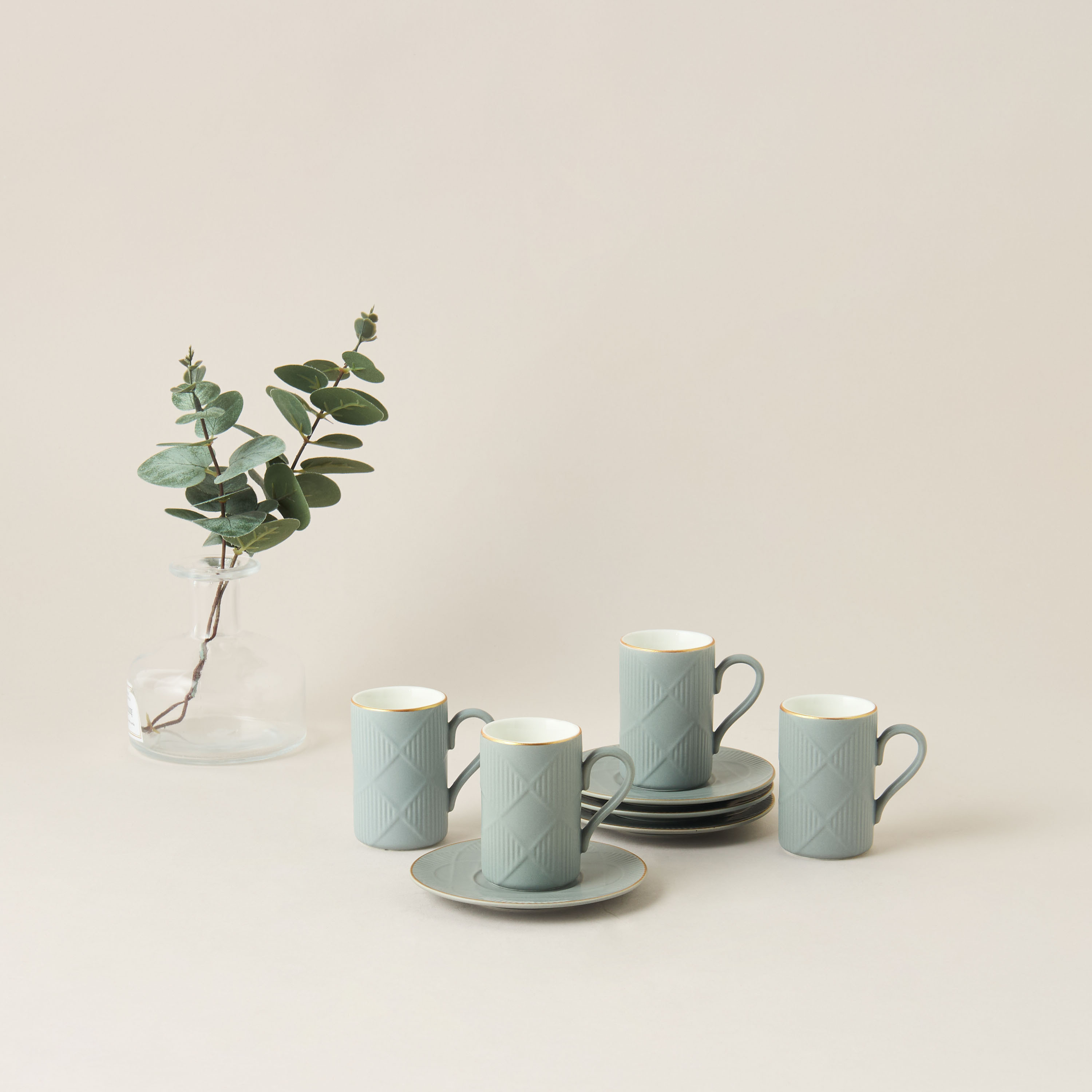 Hiba 8-Piece Cup and Saucer Set-household-dining-teaandcoffee-teaandcoffeesets-image-1