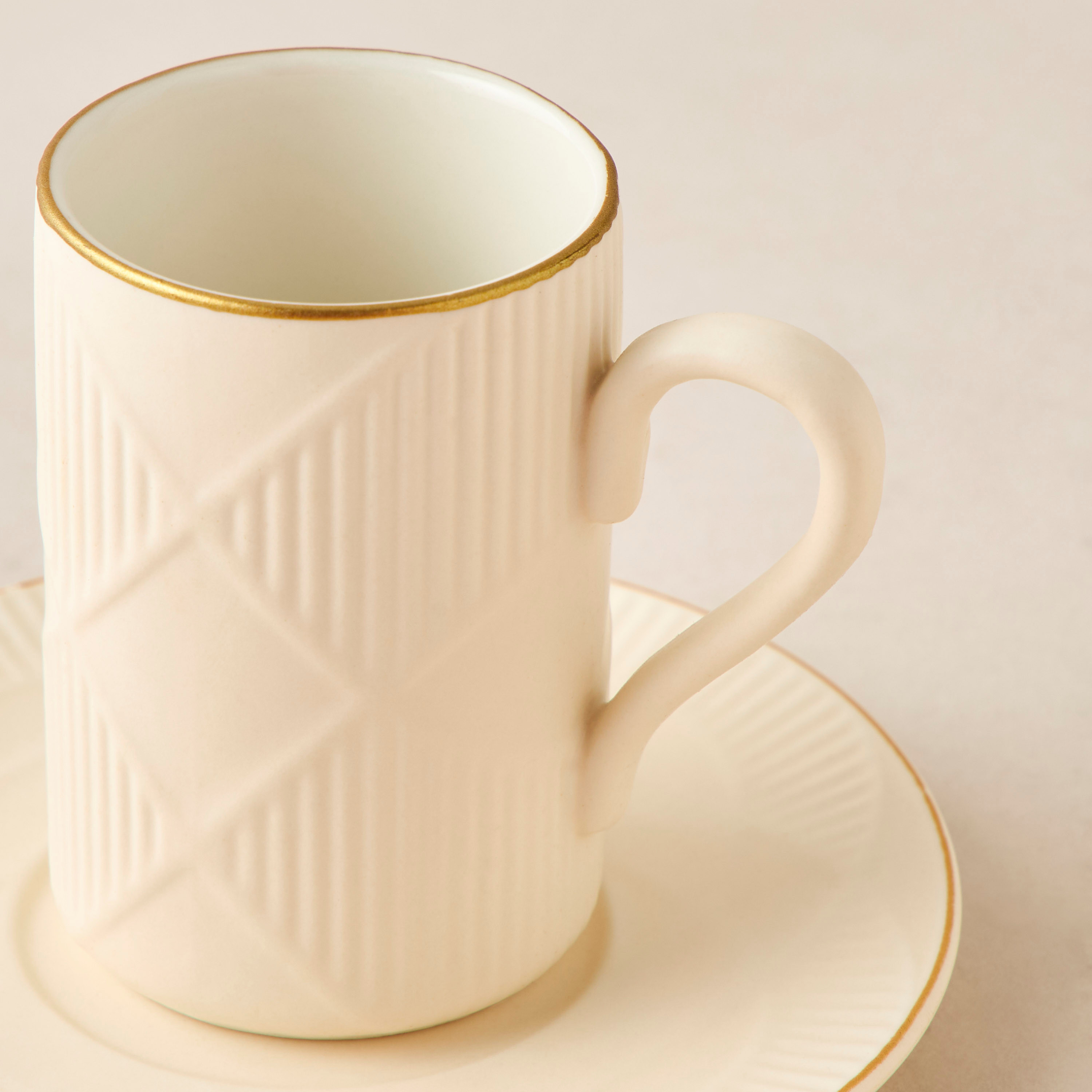 Hiba 8-Piece Embossed New Bone China Cup and Saucer Set-household-dining-teaandcoffee-teaandcoffeesets-image-3