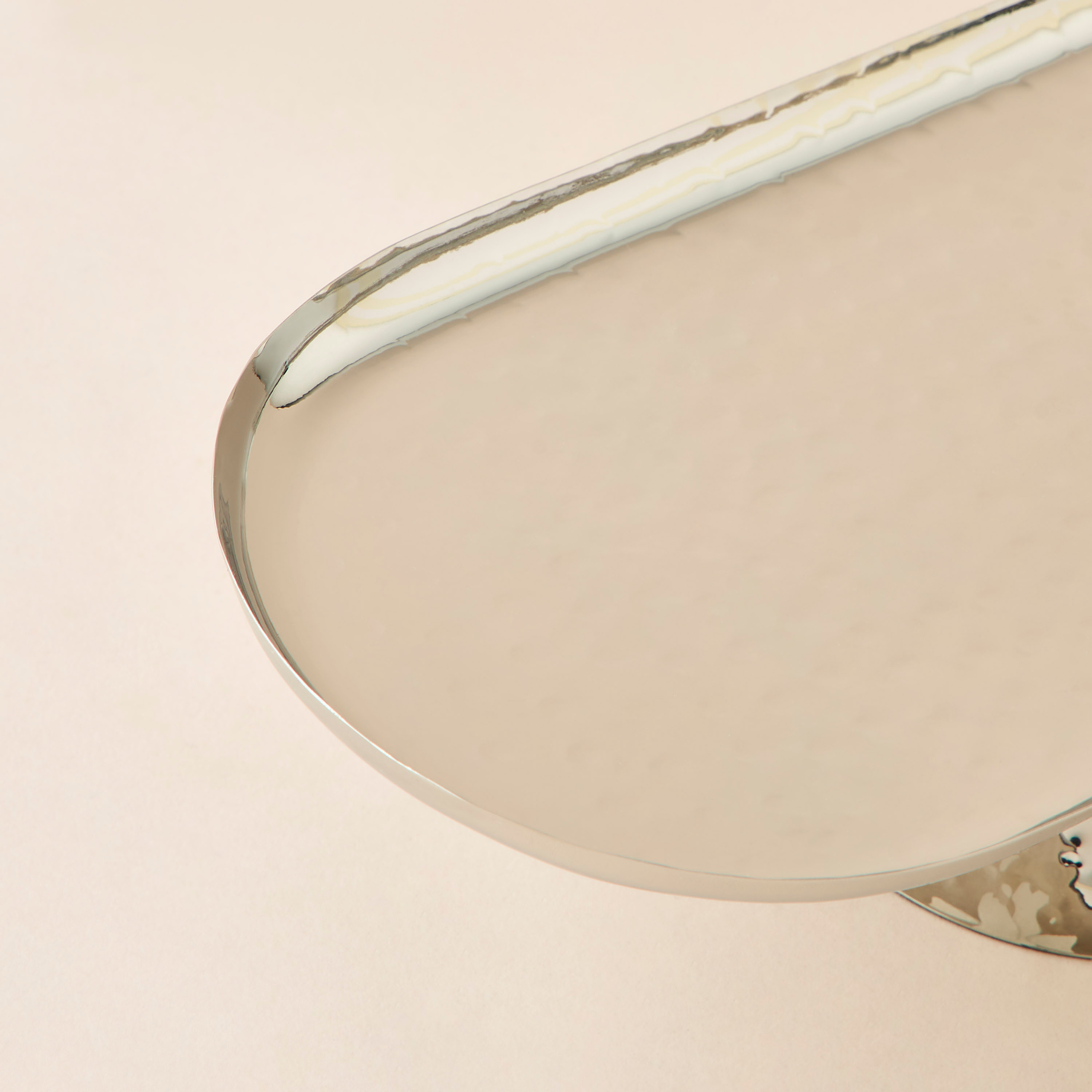 Floral Accent Steel Footed Serving Platter - 37x16x10 cms-household-dining-serveware-servingplatters-image-4