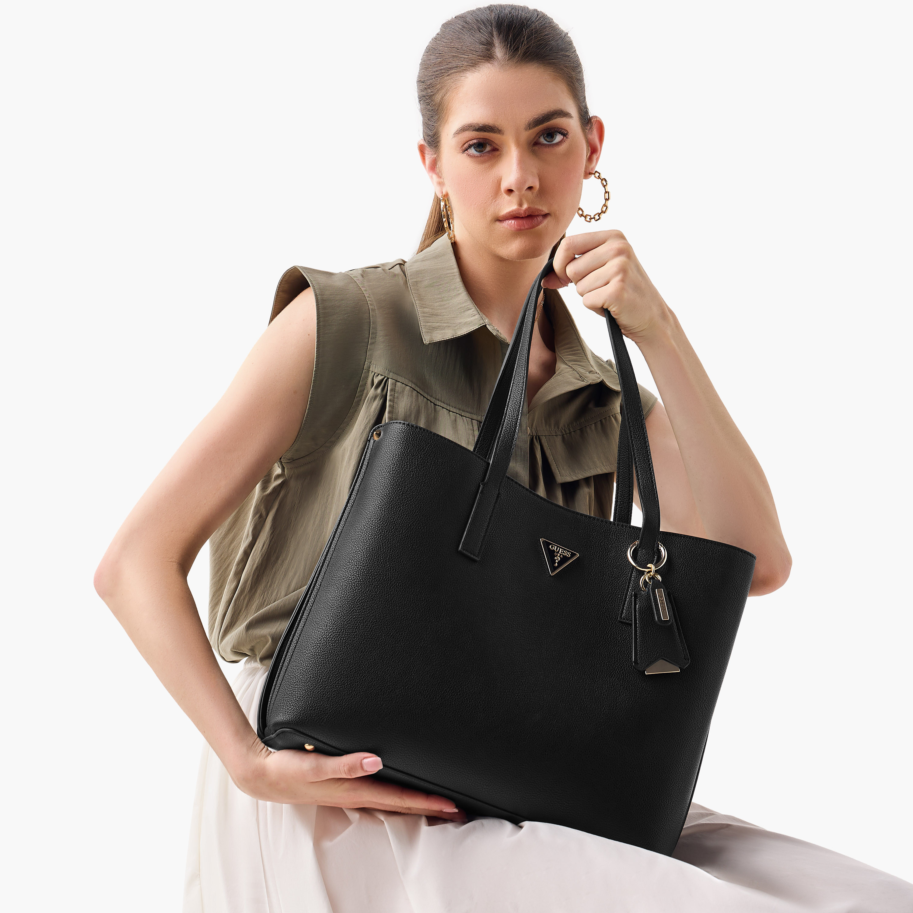 Guess Meridian Girlfriend Textured Tote Bag with Double Handle-women-bagsandwallets-handbags-image-2
