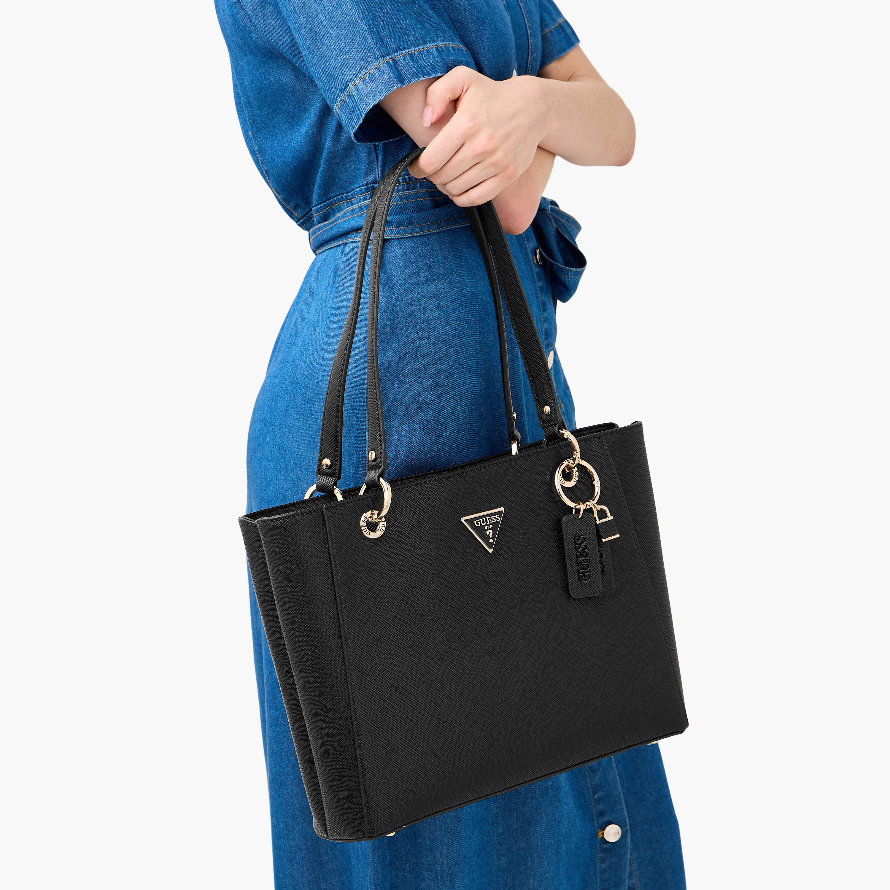 Guess Noelle Noel Textured Tote Bag with Double Handle-women-bagsandwallets-handbags-image-2
