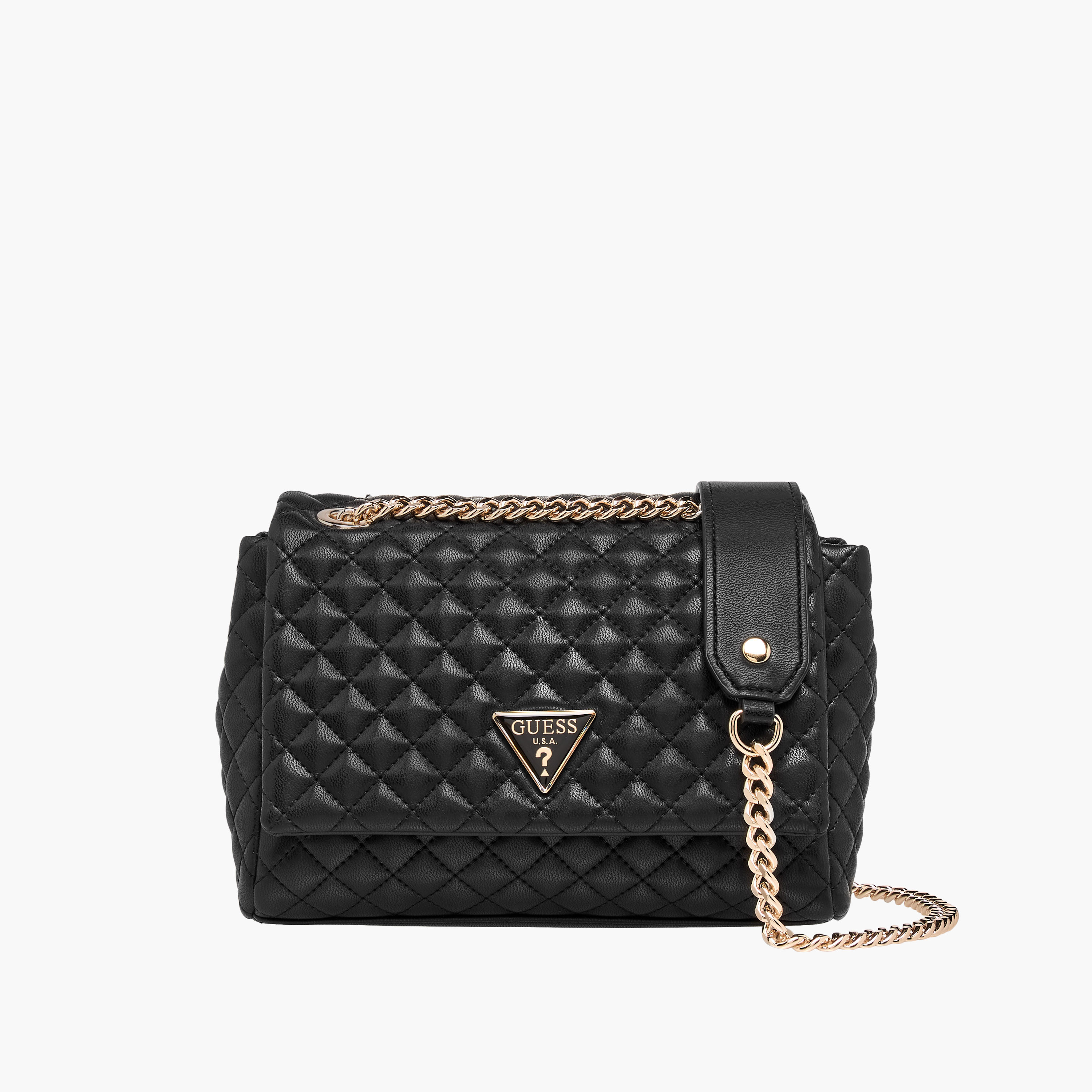 Guess Cresidia Quilted Crossbody Bag with Chain Strap-women-bagsandwallets-handbags-image-1