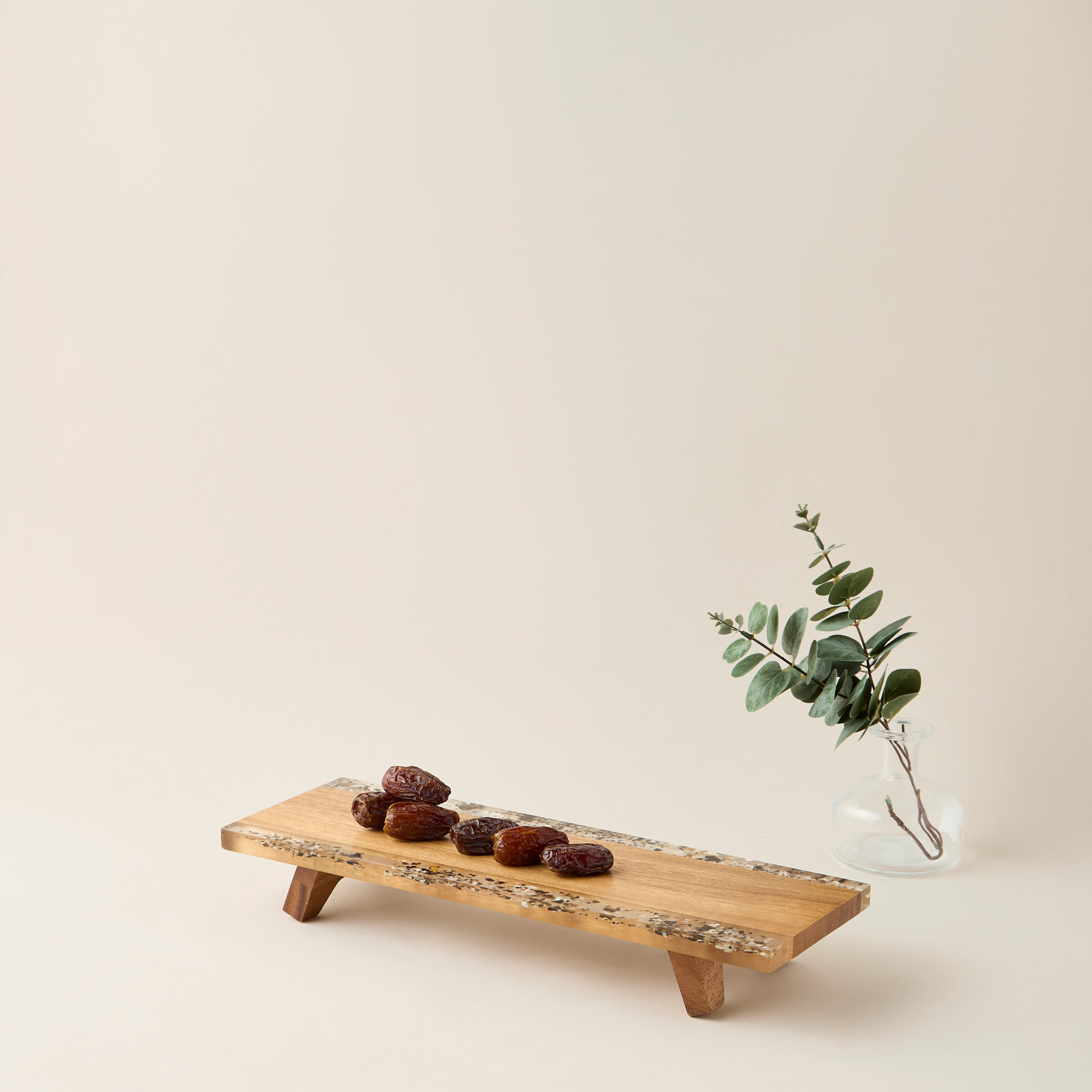 Acacia Wood Footed Serving Platter - 43x15 cms-household-dining-serveware-servingplatters-image-2